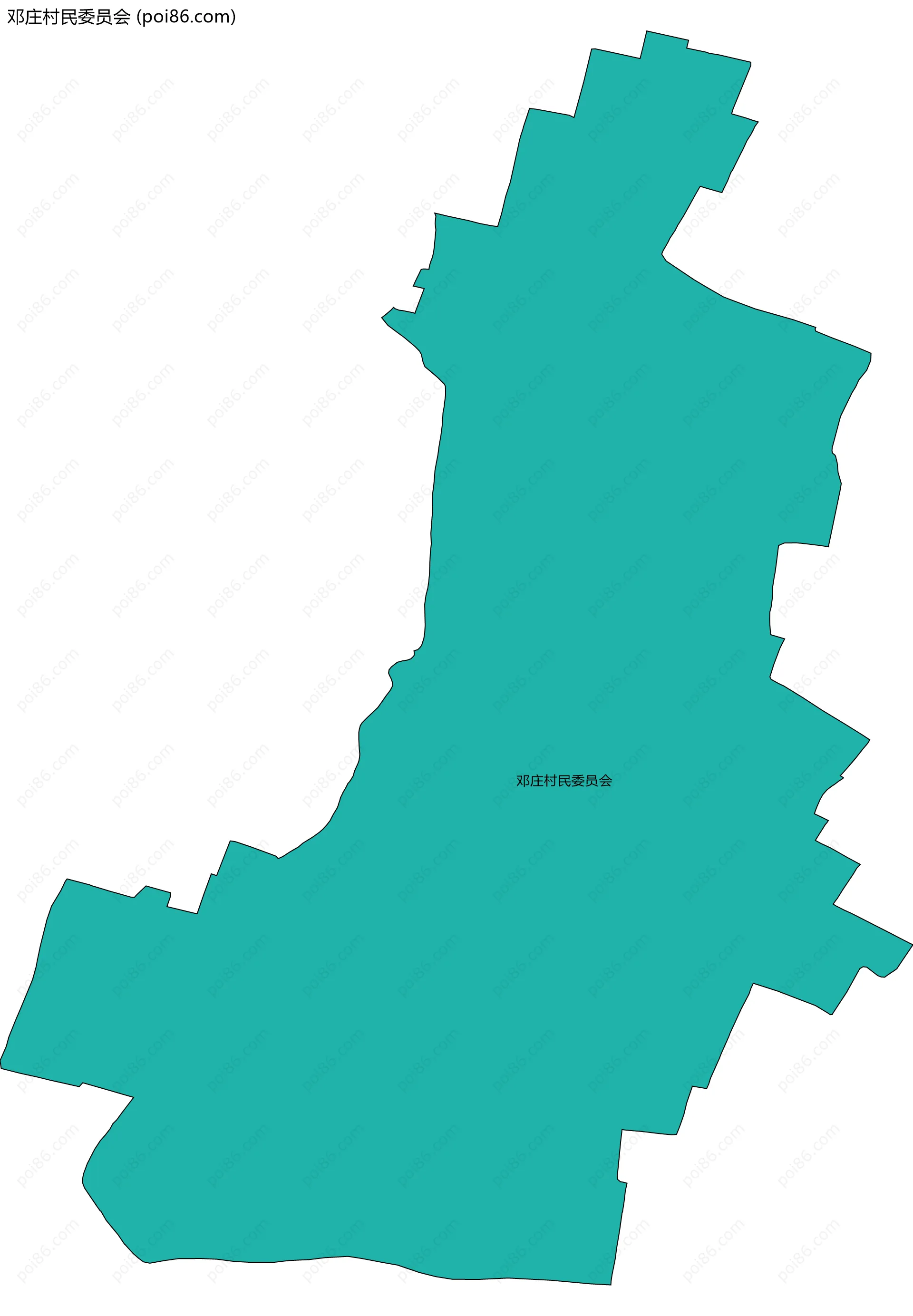 邓庄村民委员会边界地图