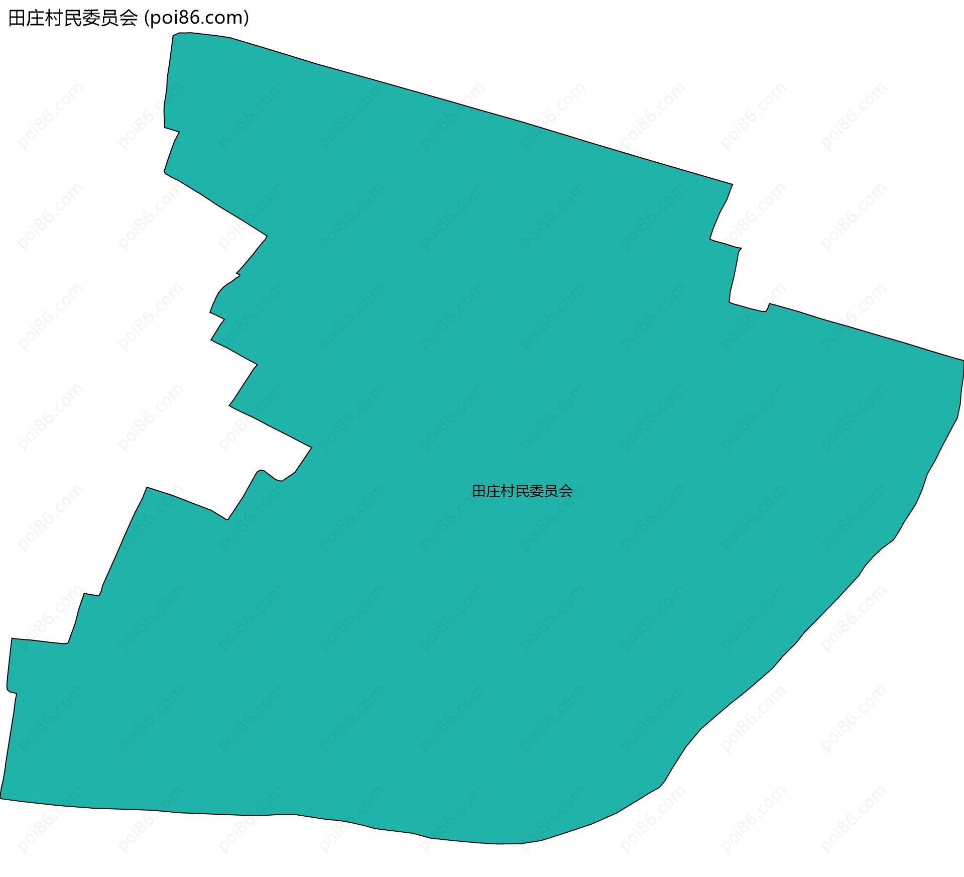 田庄村民委员会边界地图