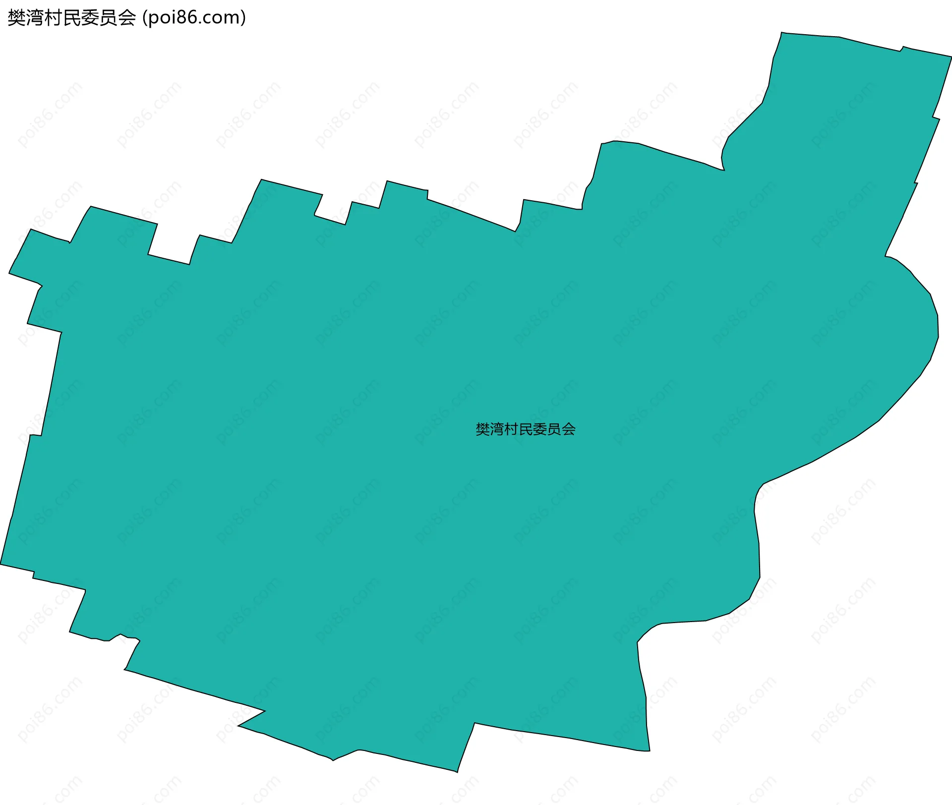 樊湾村民委员会边界地图