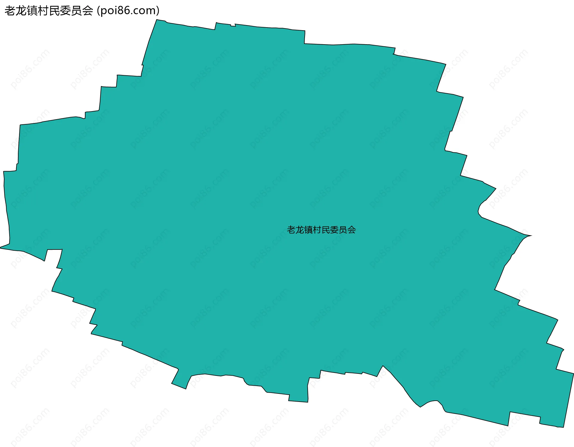 老龙镇村民委员会边界地图