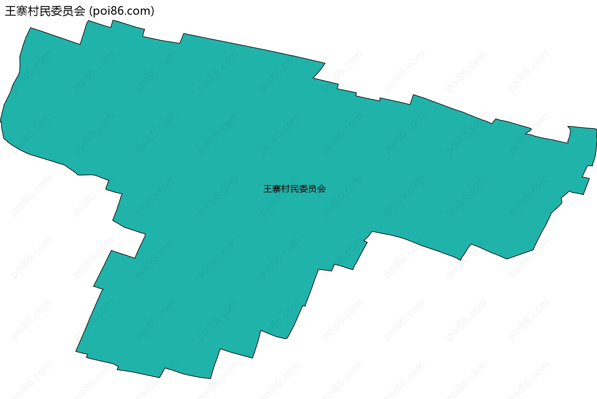 王寨村民委员会边界地图