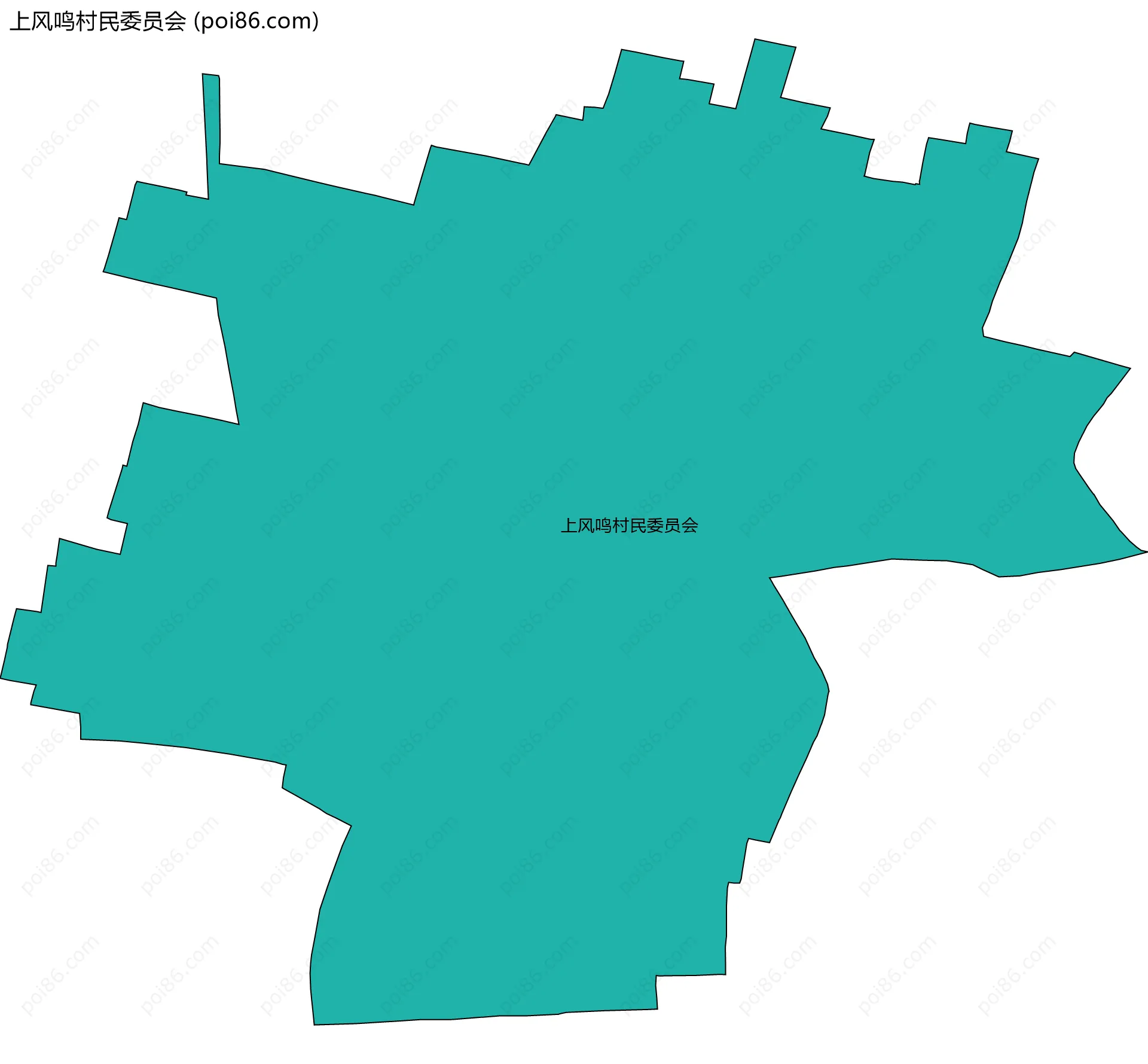 上风鸣村民委员会边界地图