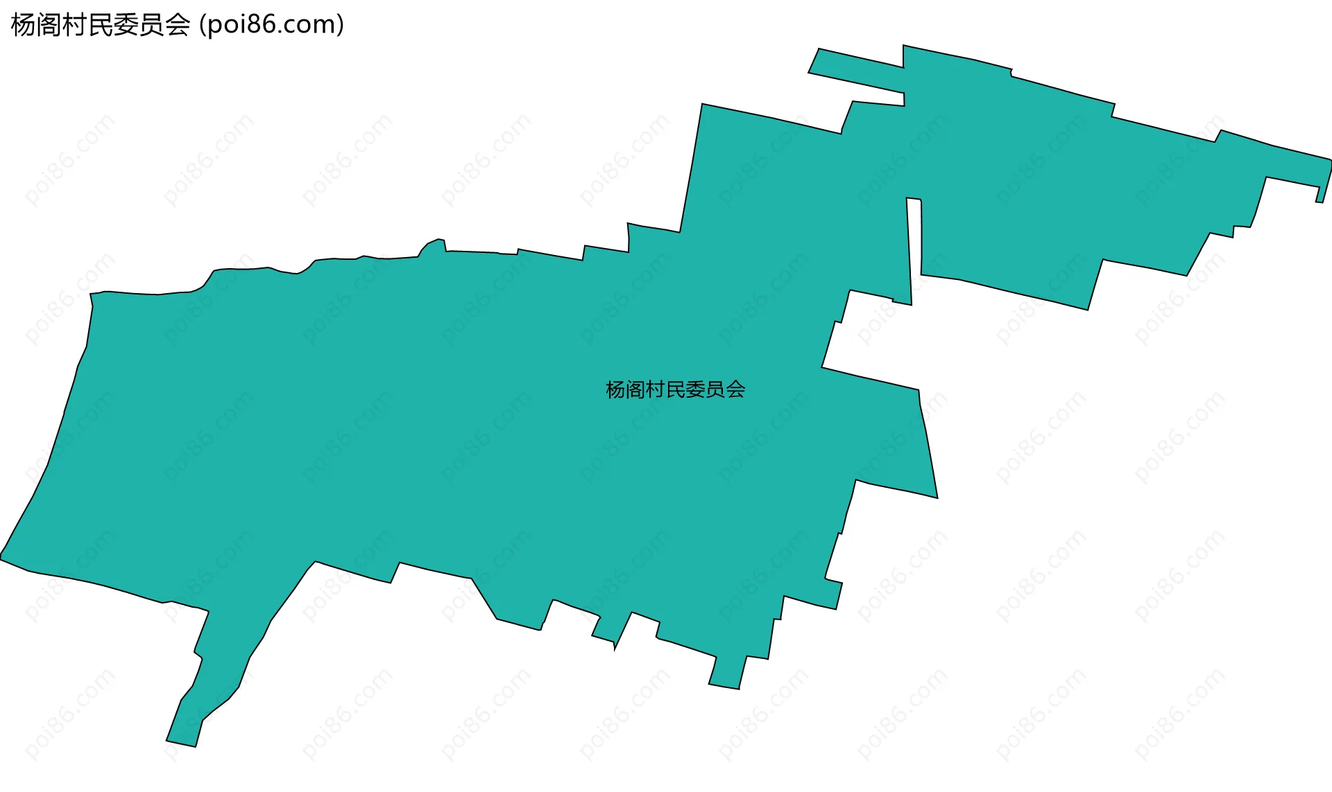 杨阁村民委员会边界地图