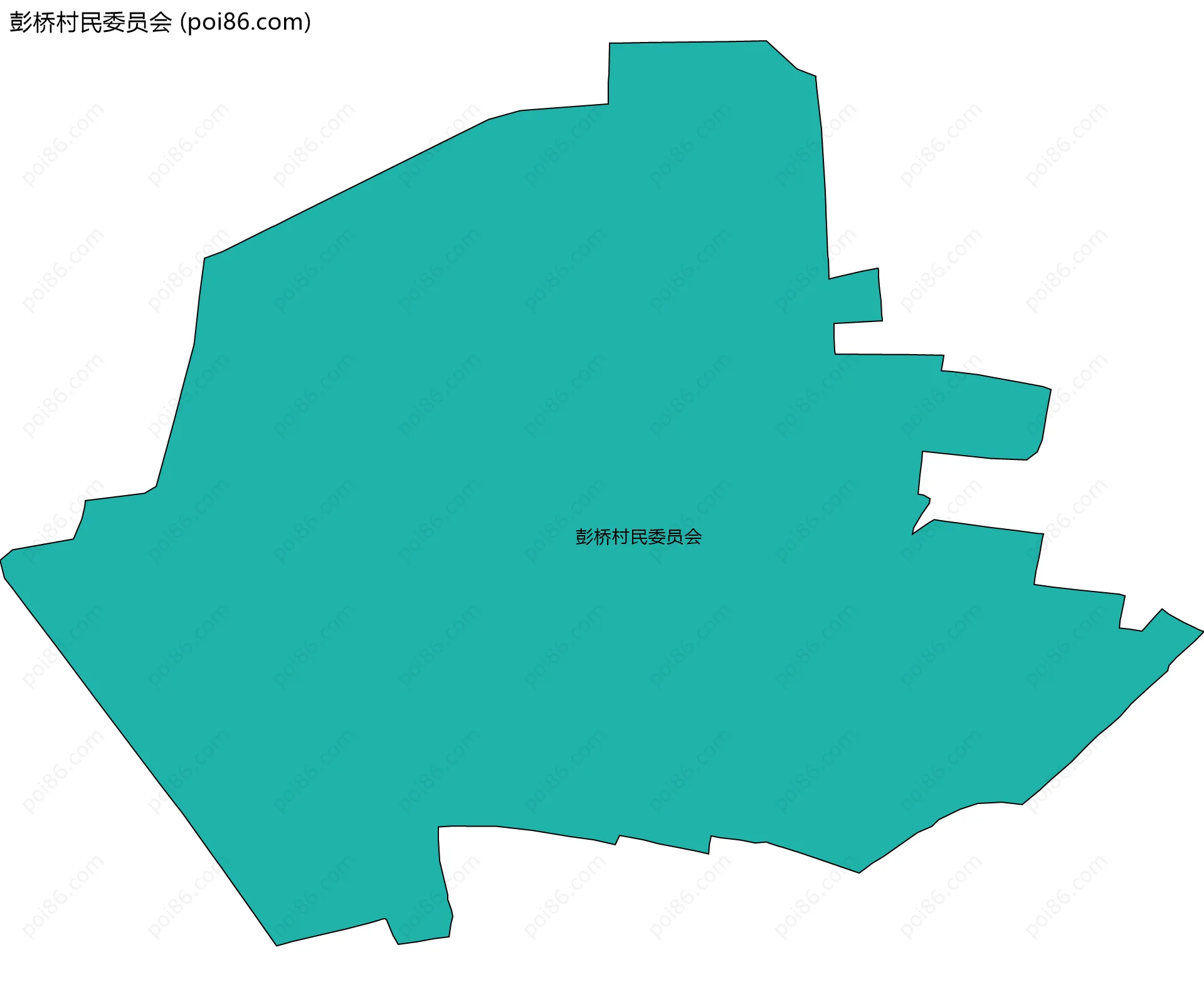 彭桥村民委员会边界地图
