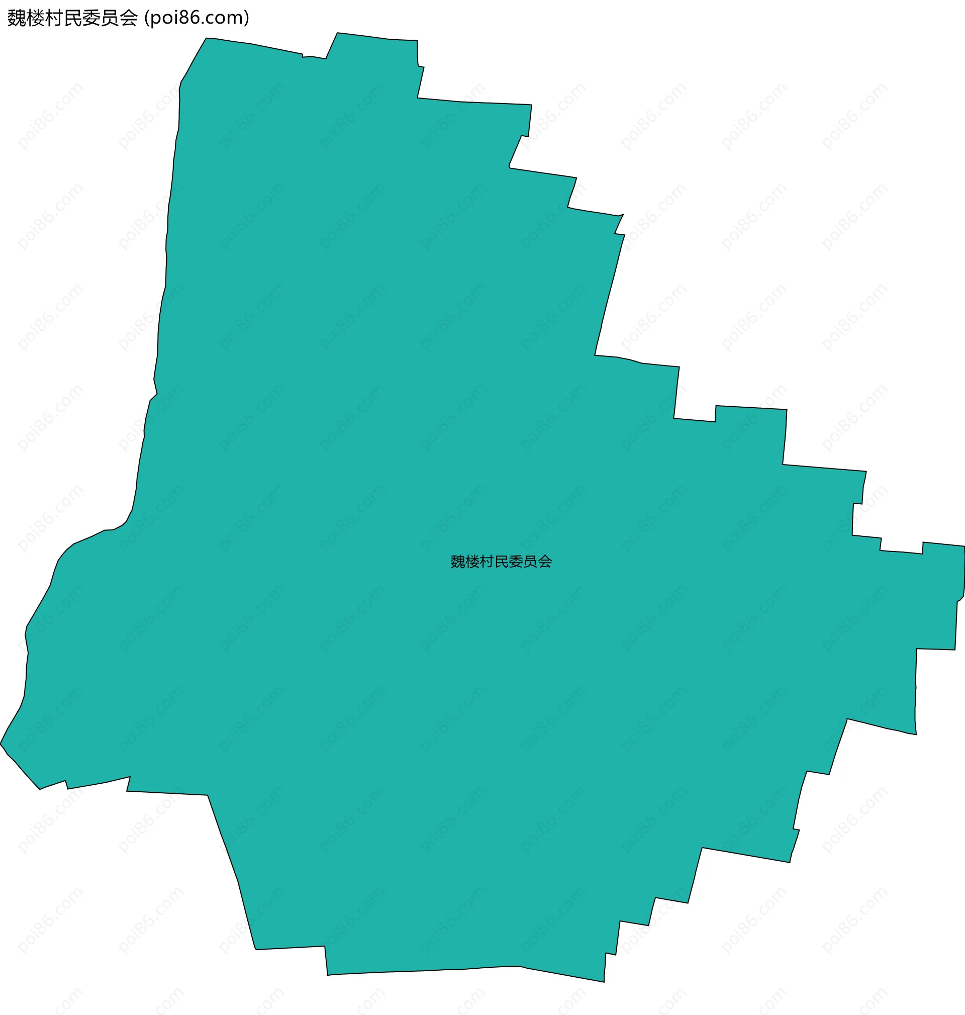 魏楼村民委员会边界地图