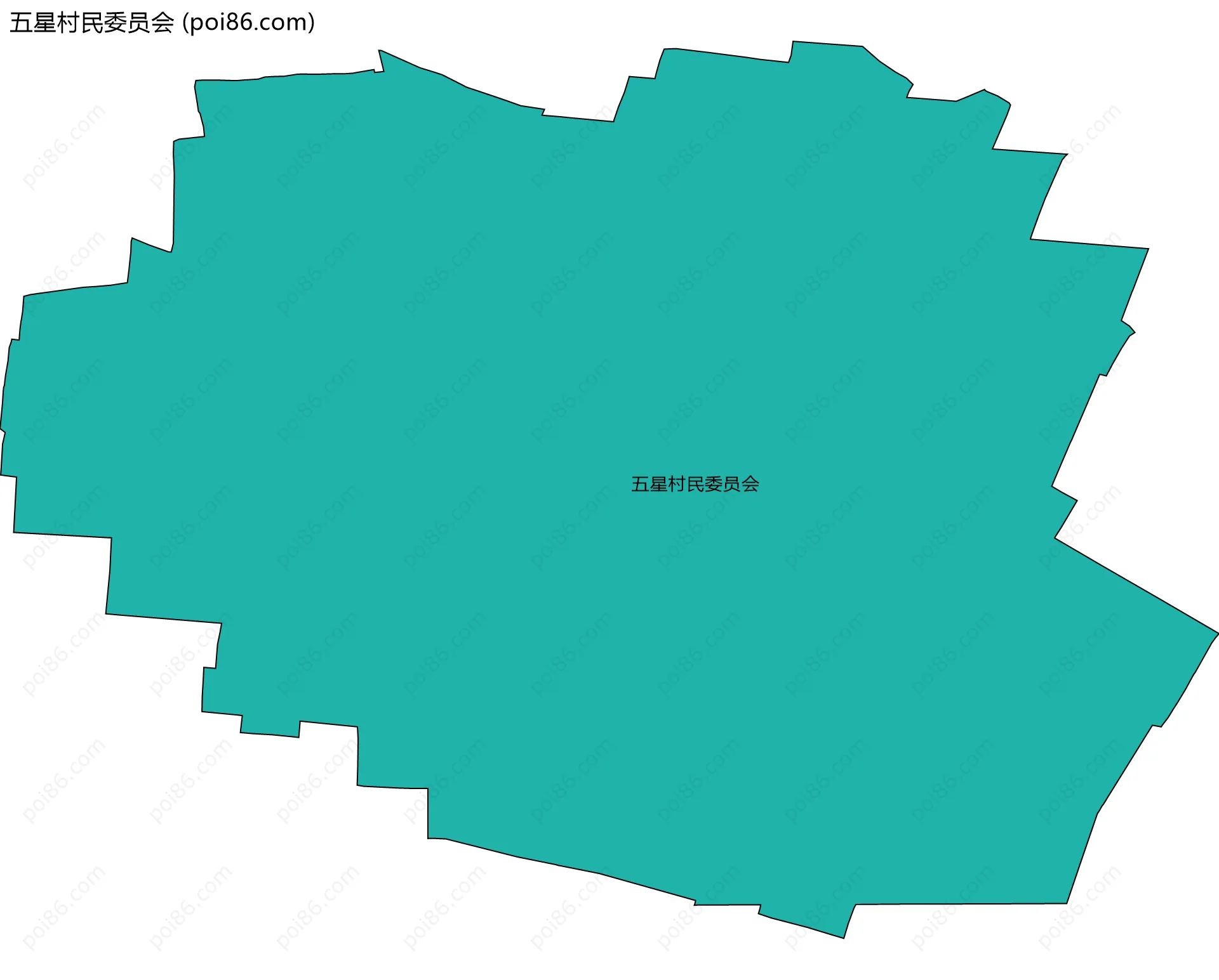 五星村民委员会边界地图