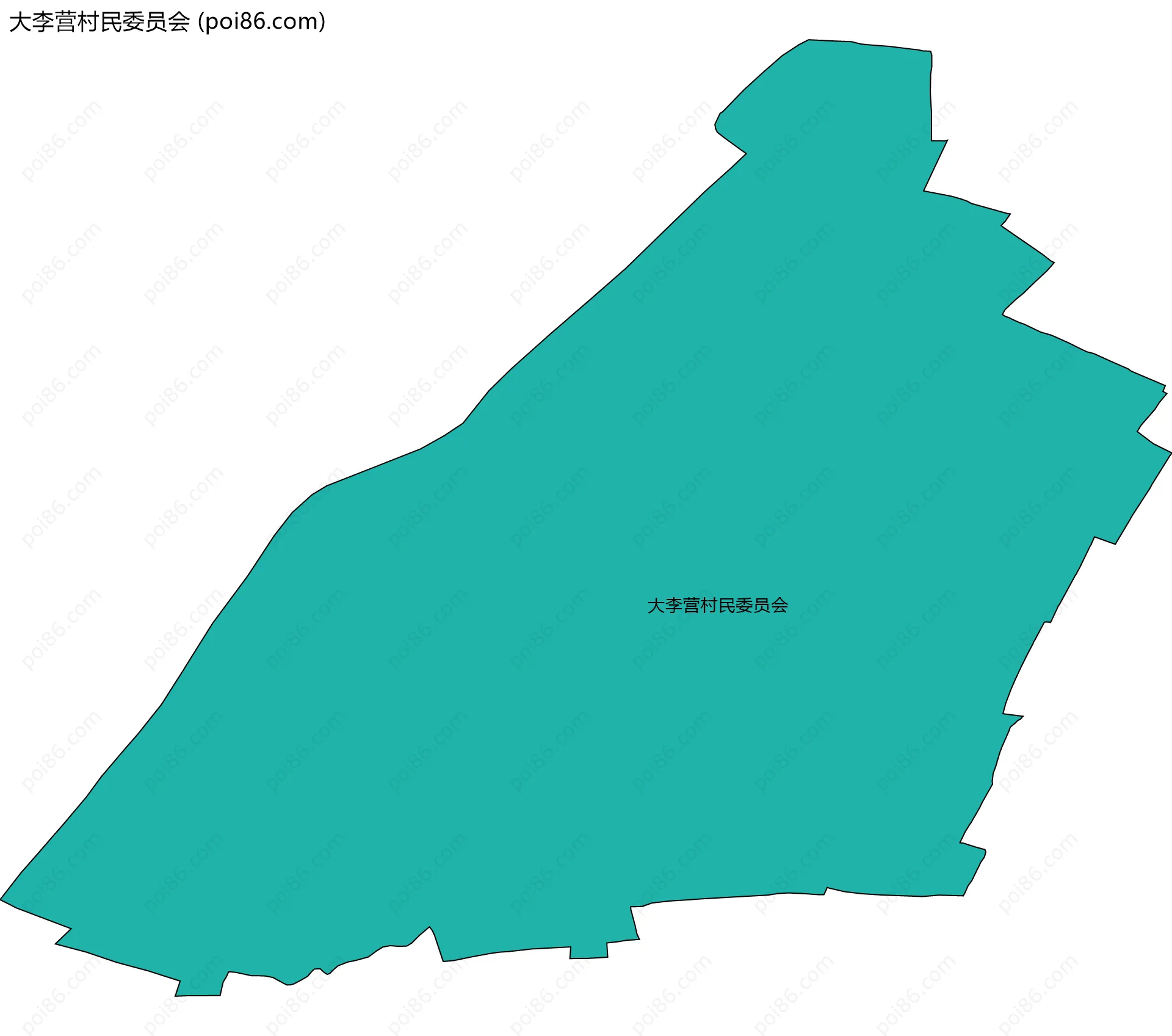 大李营村民委员会边界地图
