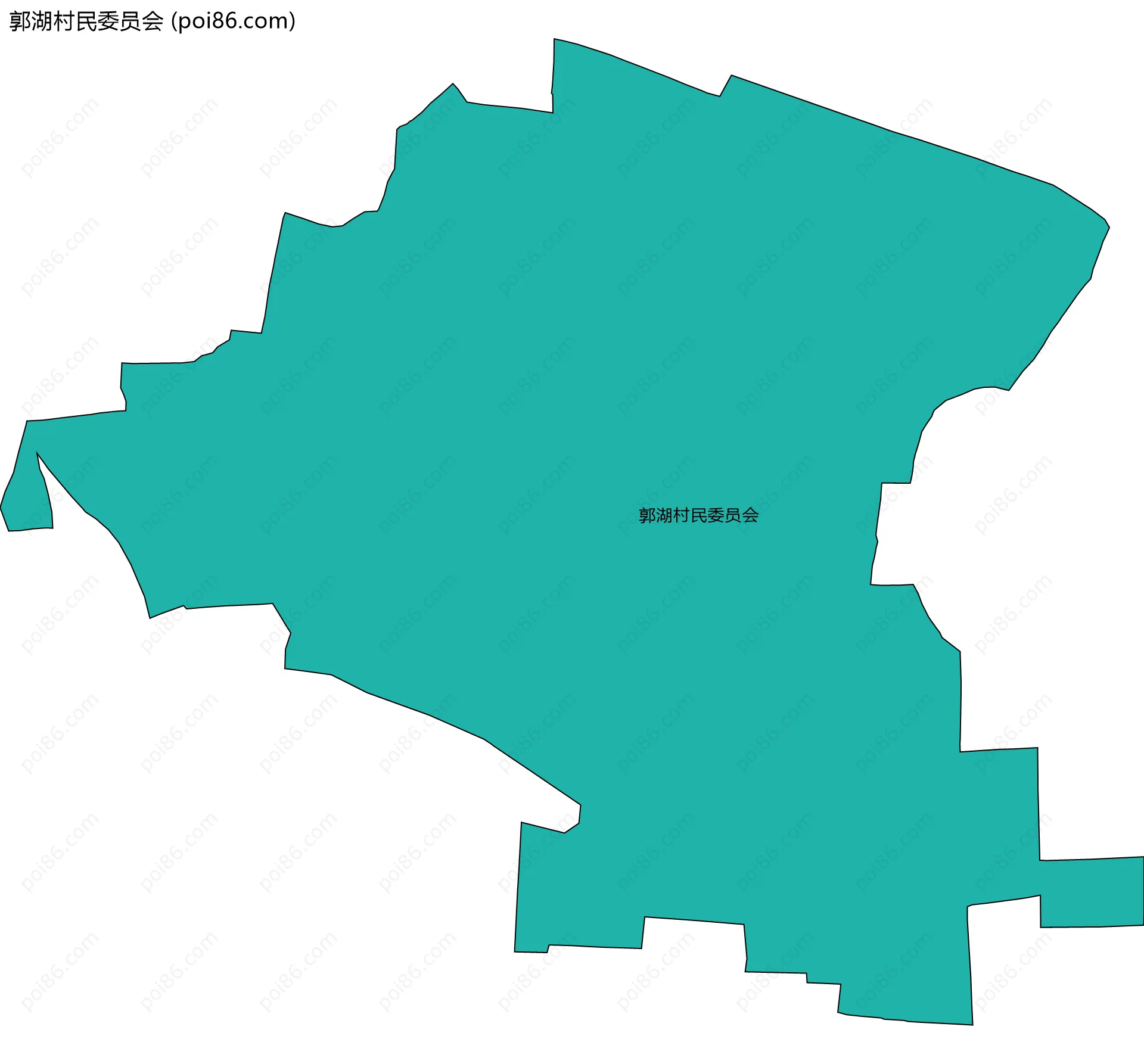 郭湖村民委员会边界地图