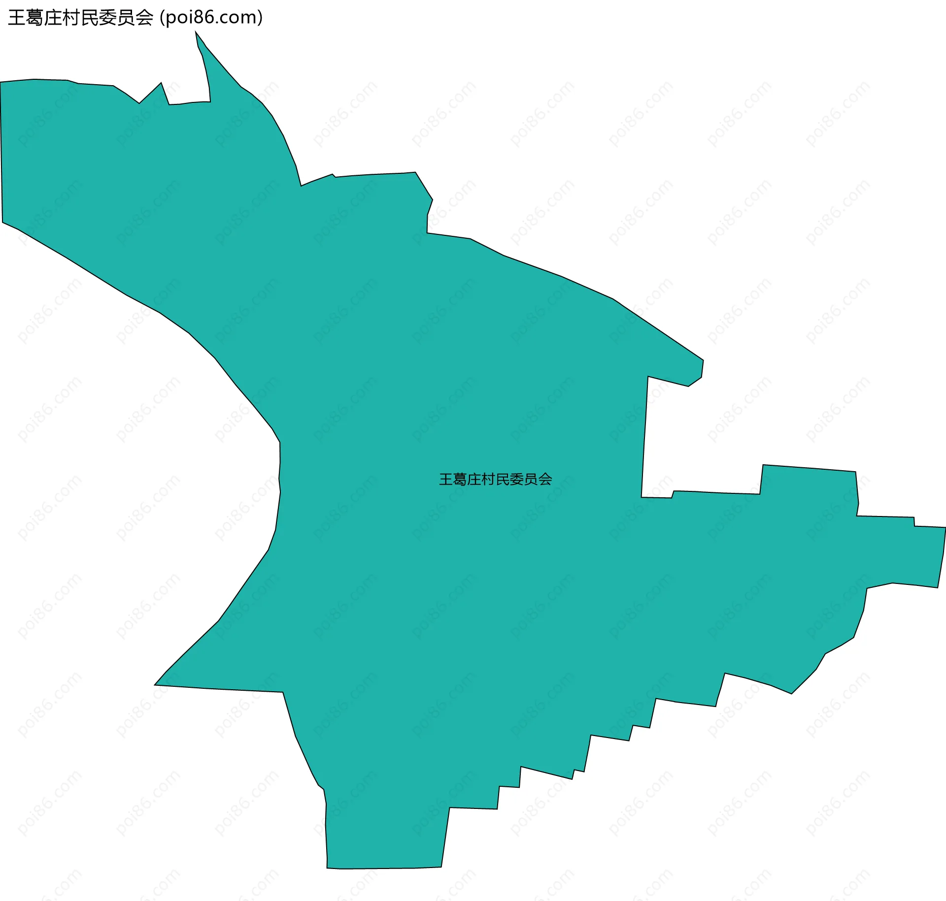 王葛庄村民委员会边界地图