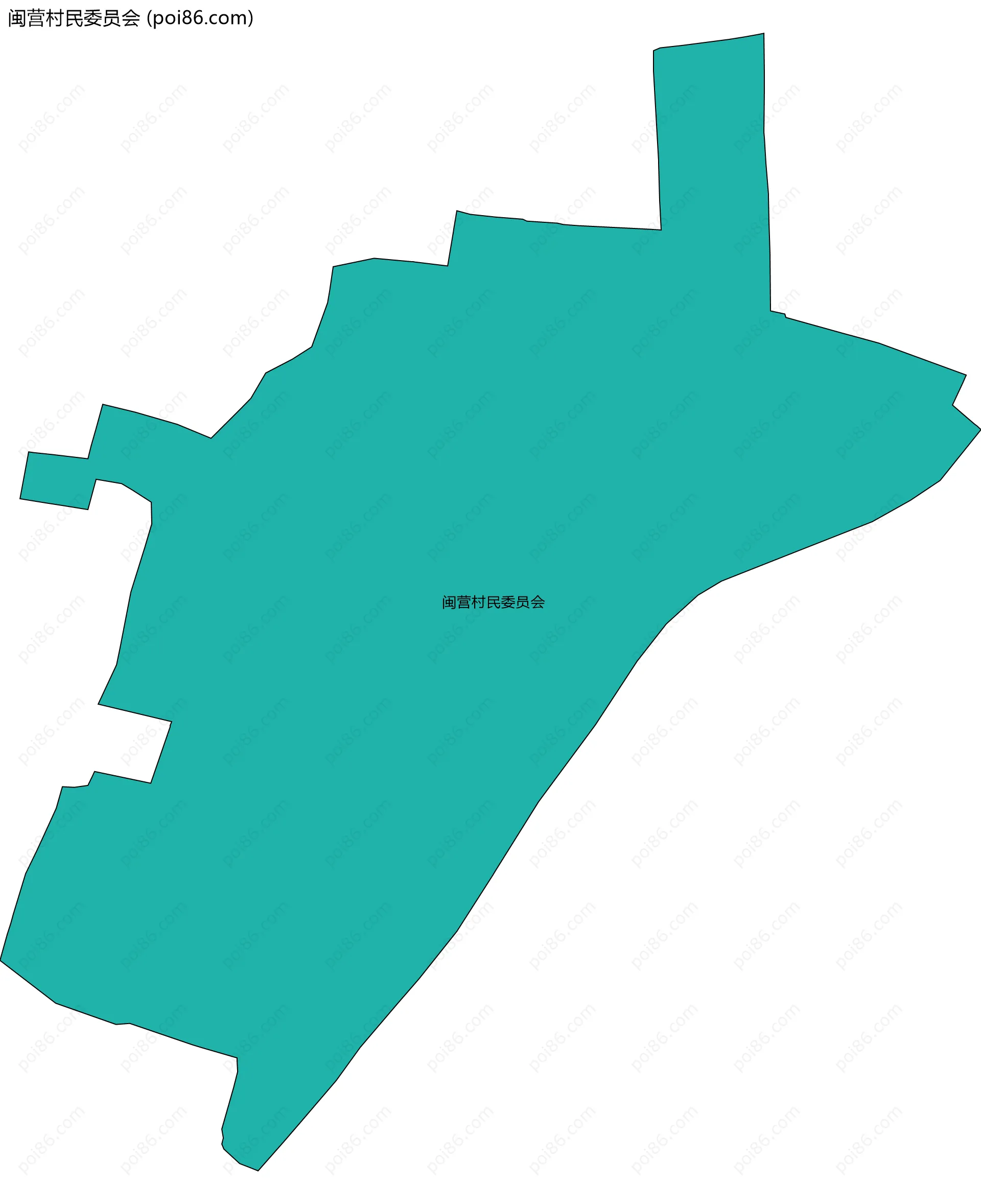 闽营村民委员会边界地图