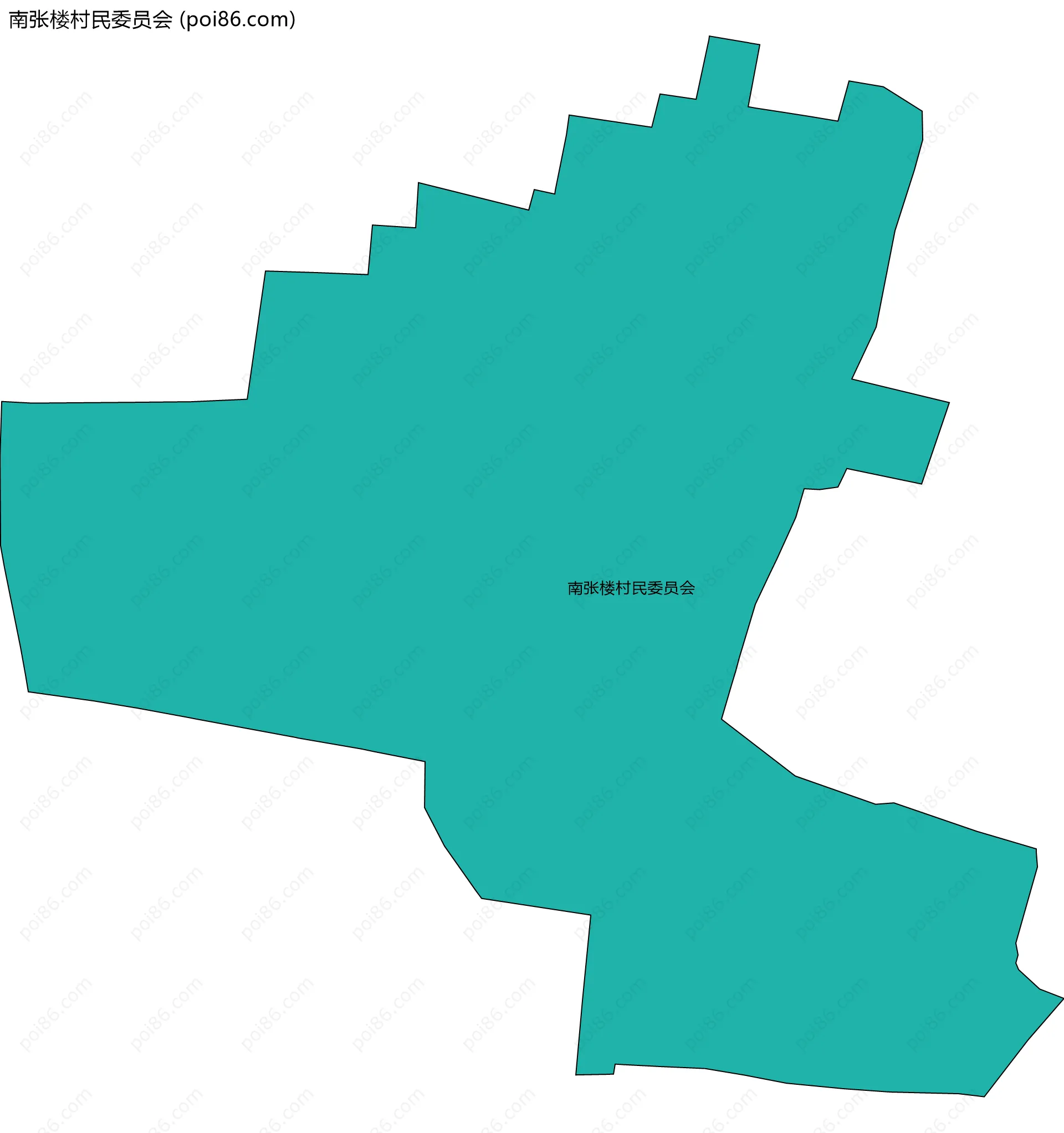 南张楼村民委员会边界地图