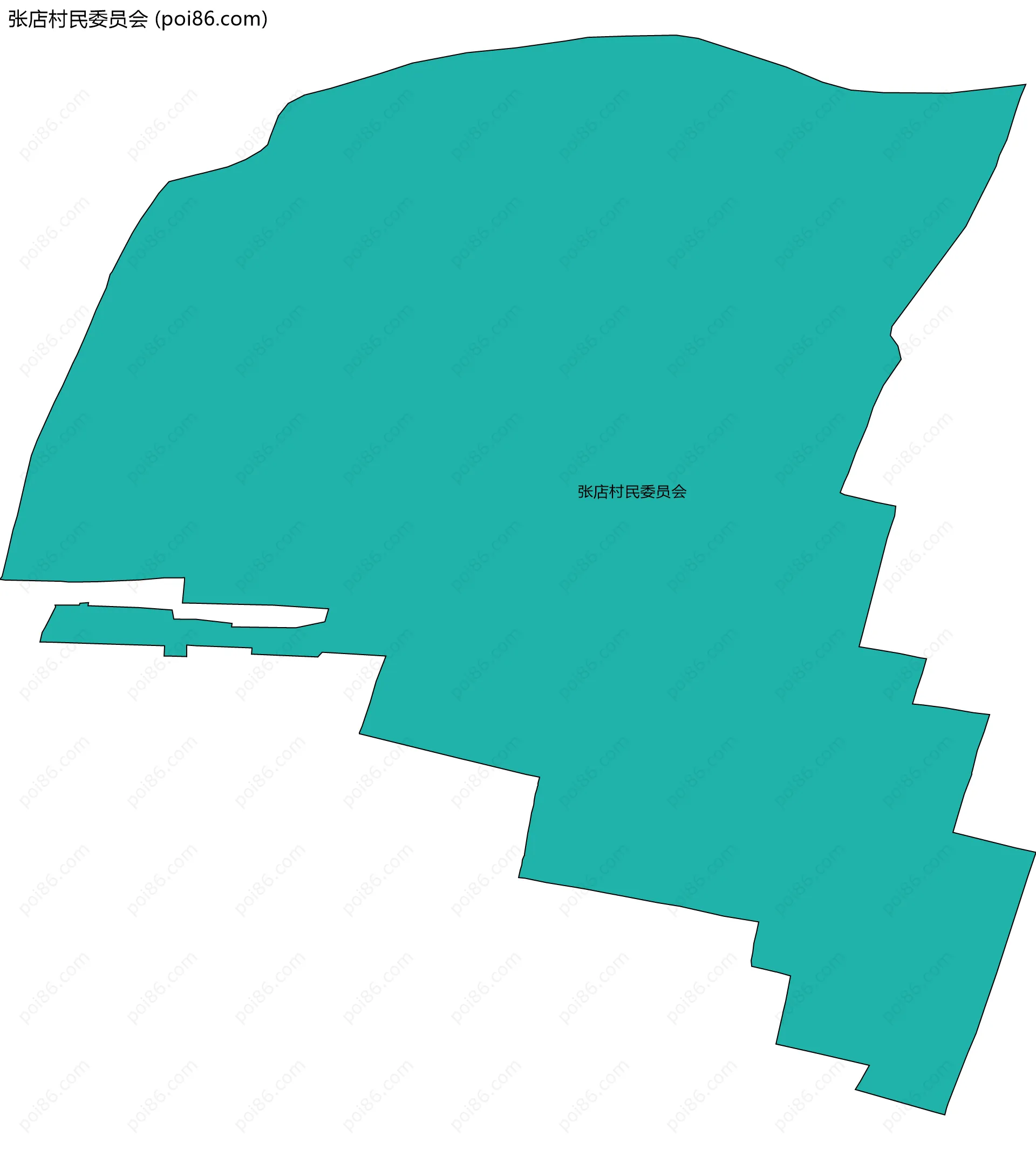 张店村民委员会边界地图