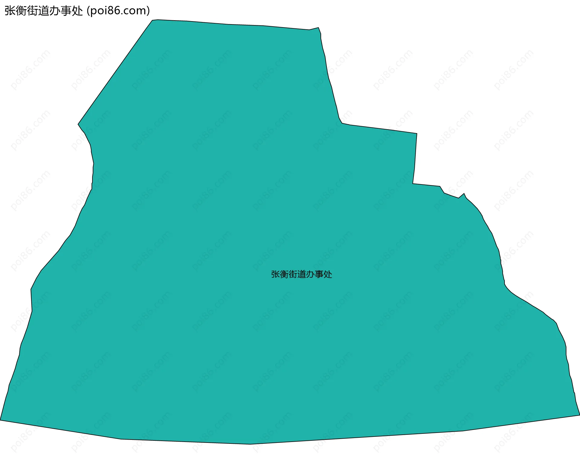 张衡街道办事处边界地图