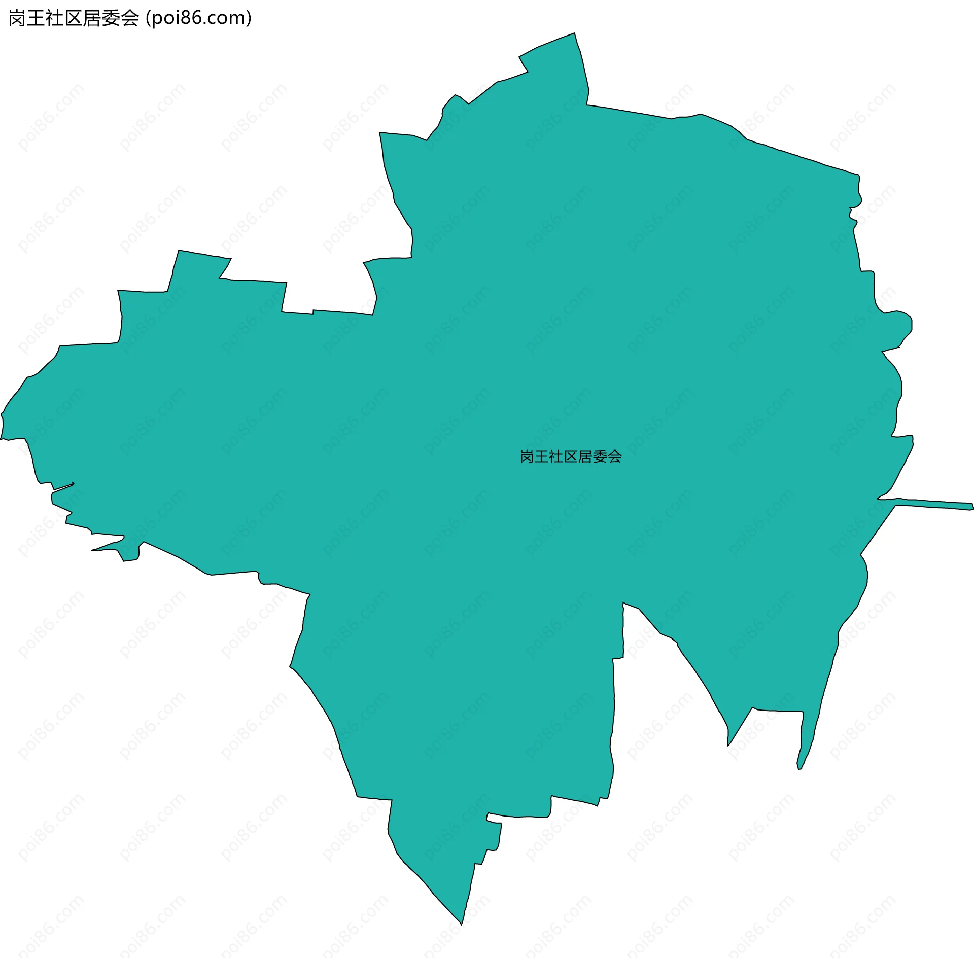 岗王社区居委会边界地图