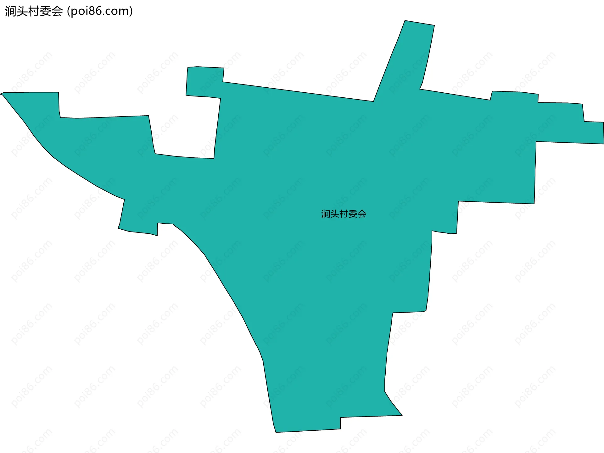 涧头村委会边界地图