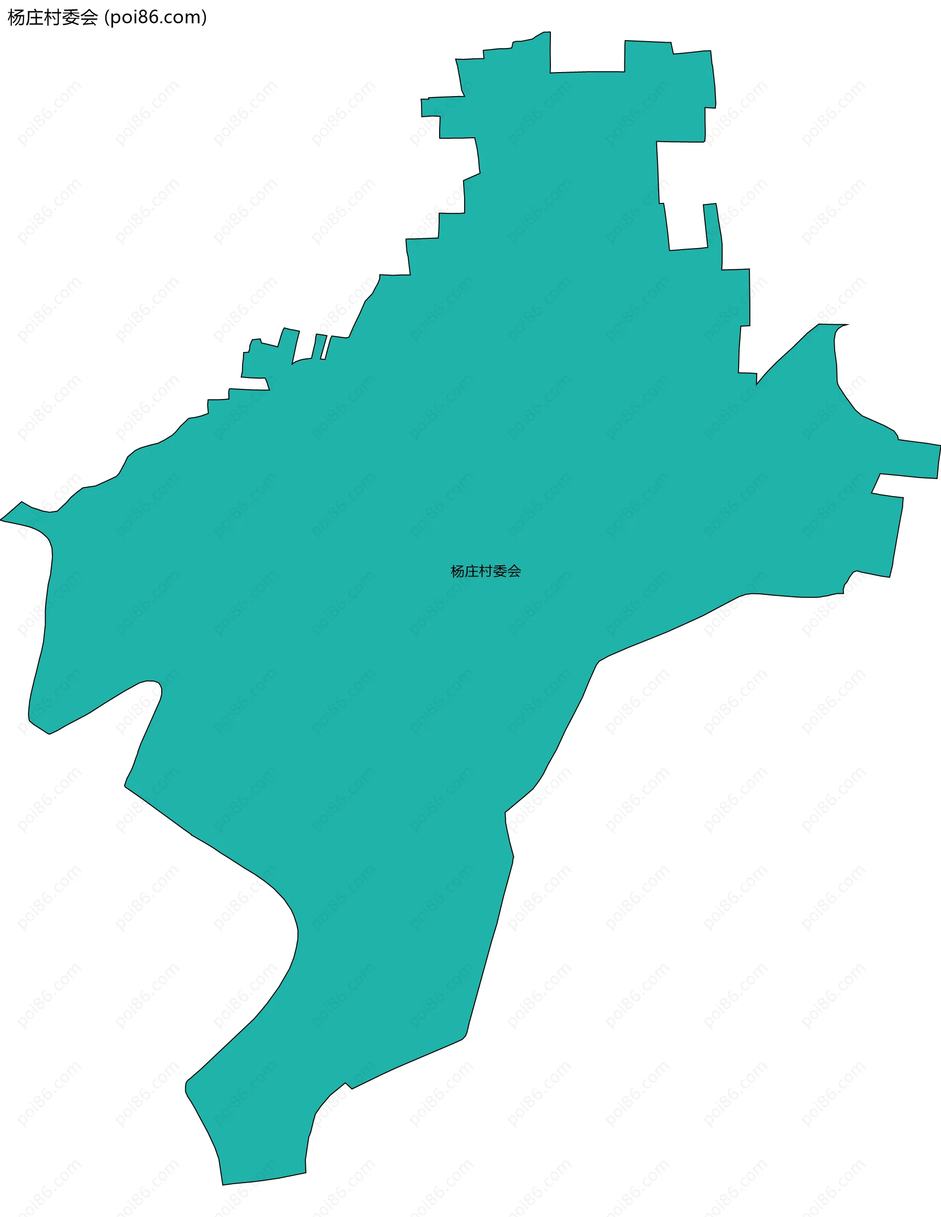杨庄村委会边界地图