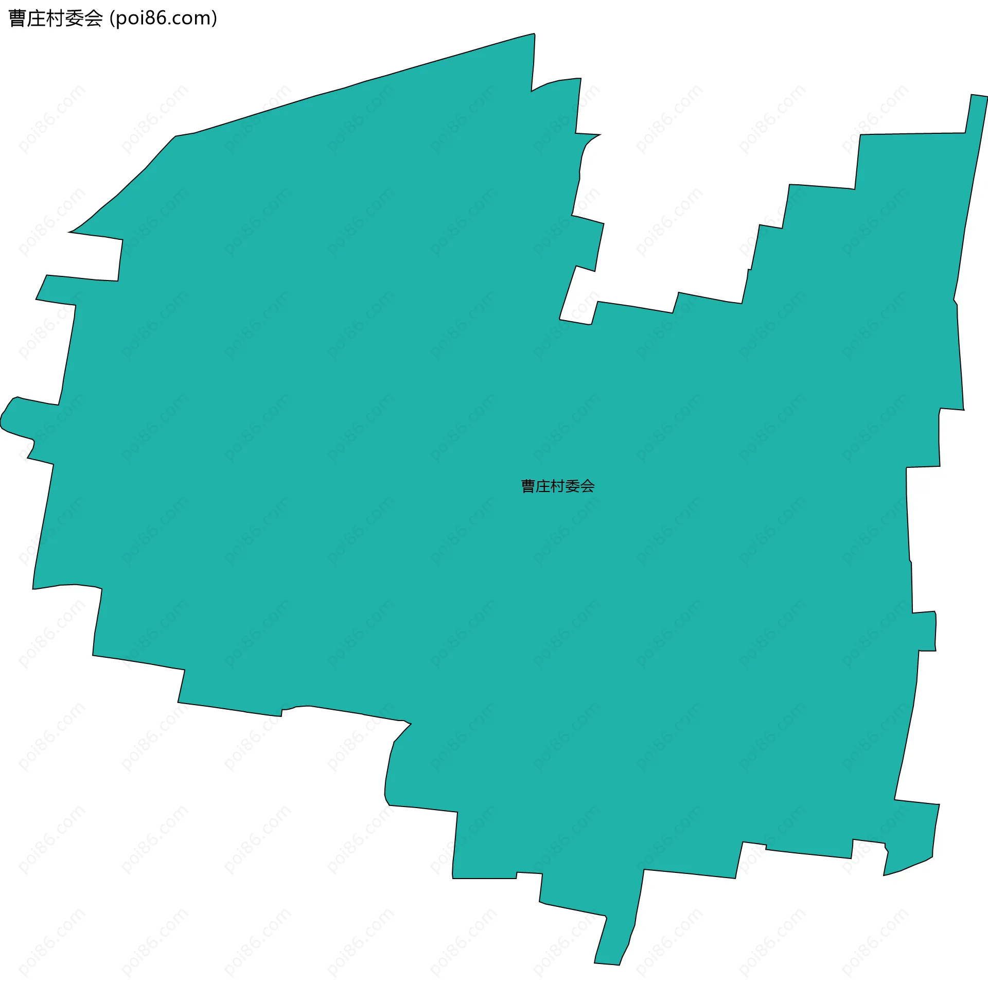 曹庄村委会边界地图