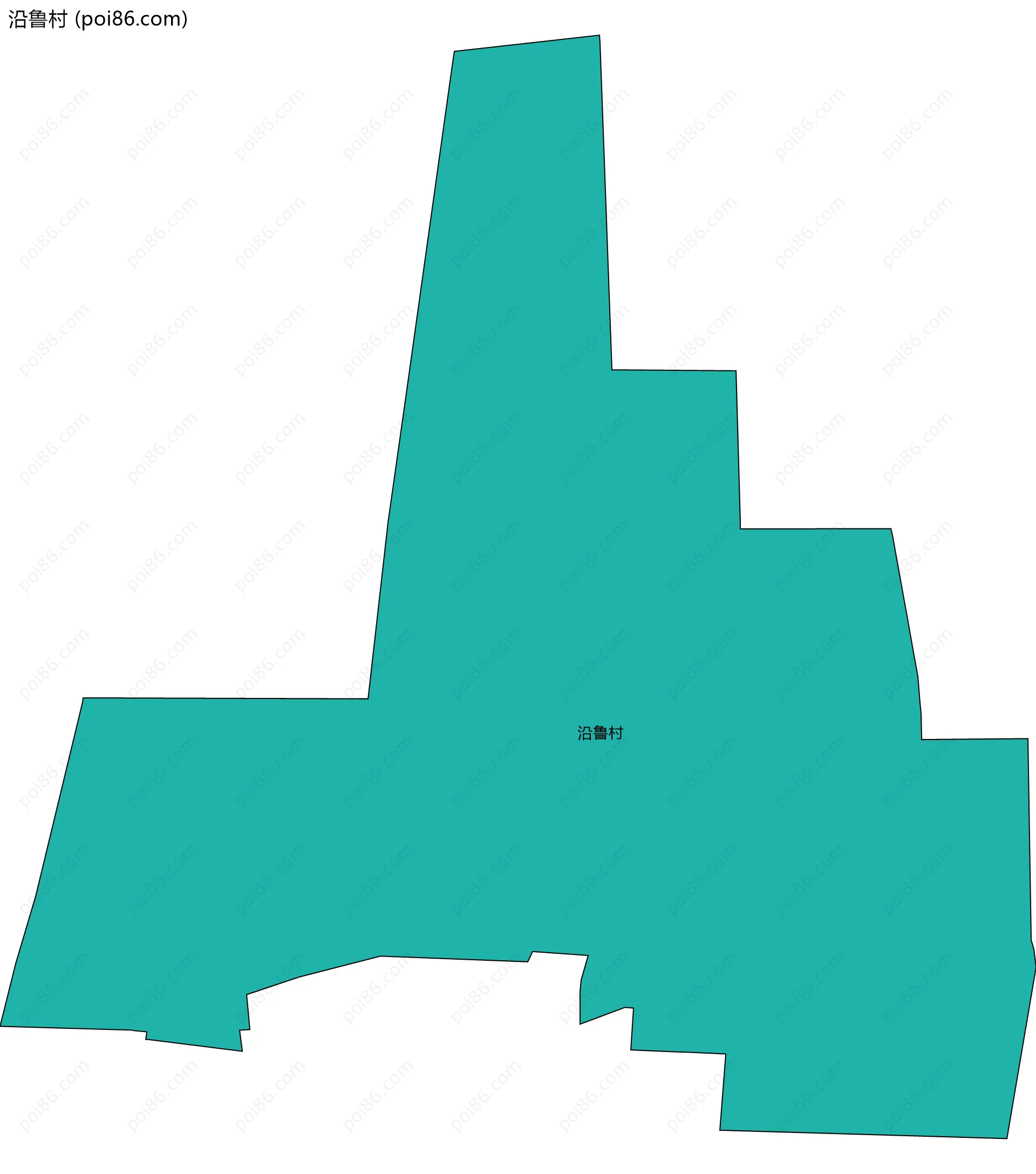 沿鲁村边界地图