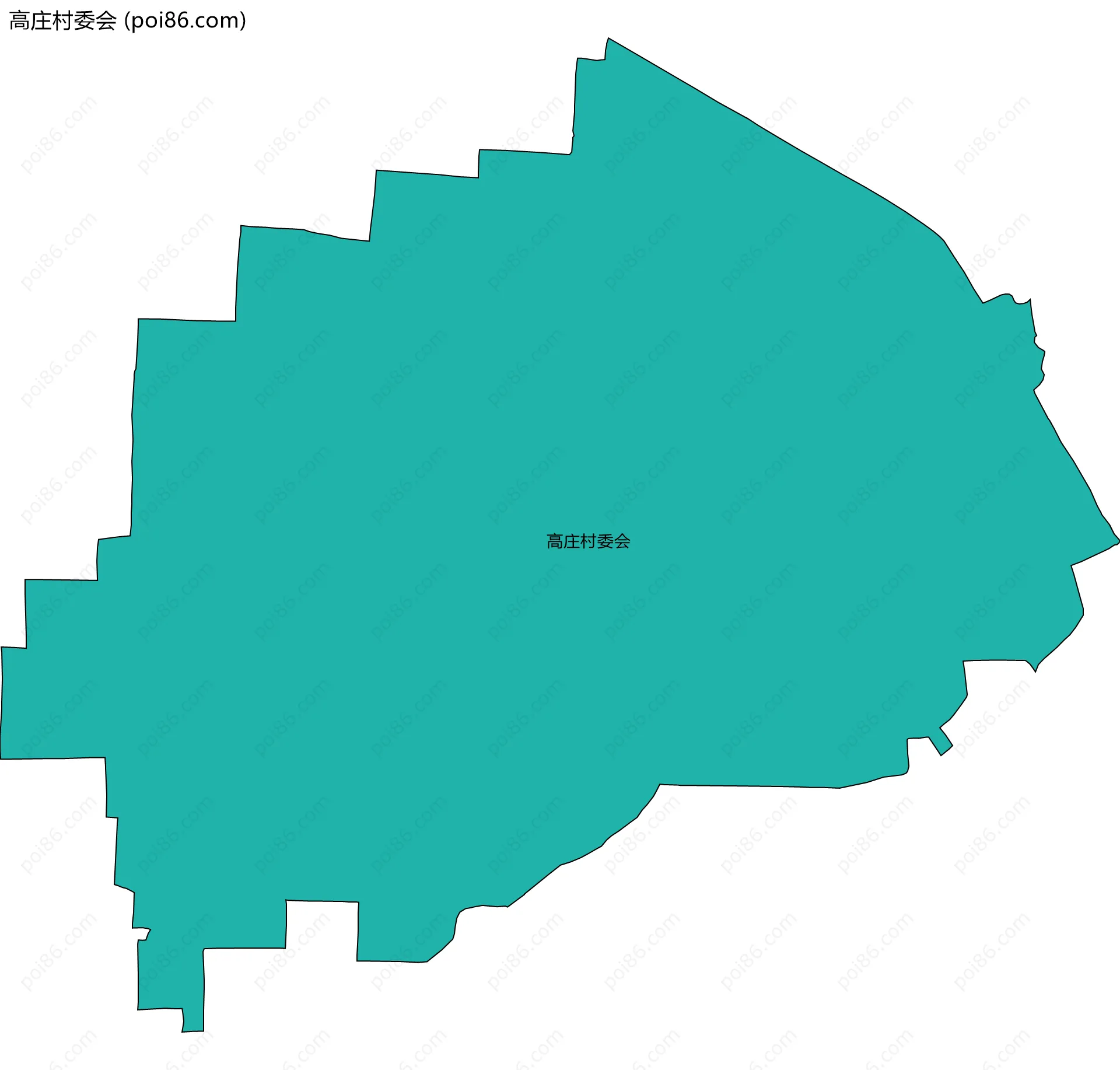 高庄村委会边界地图