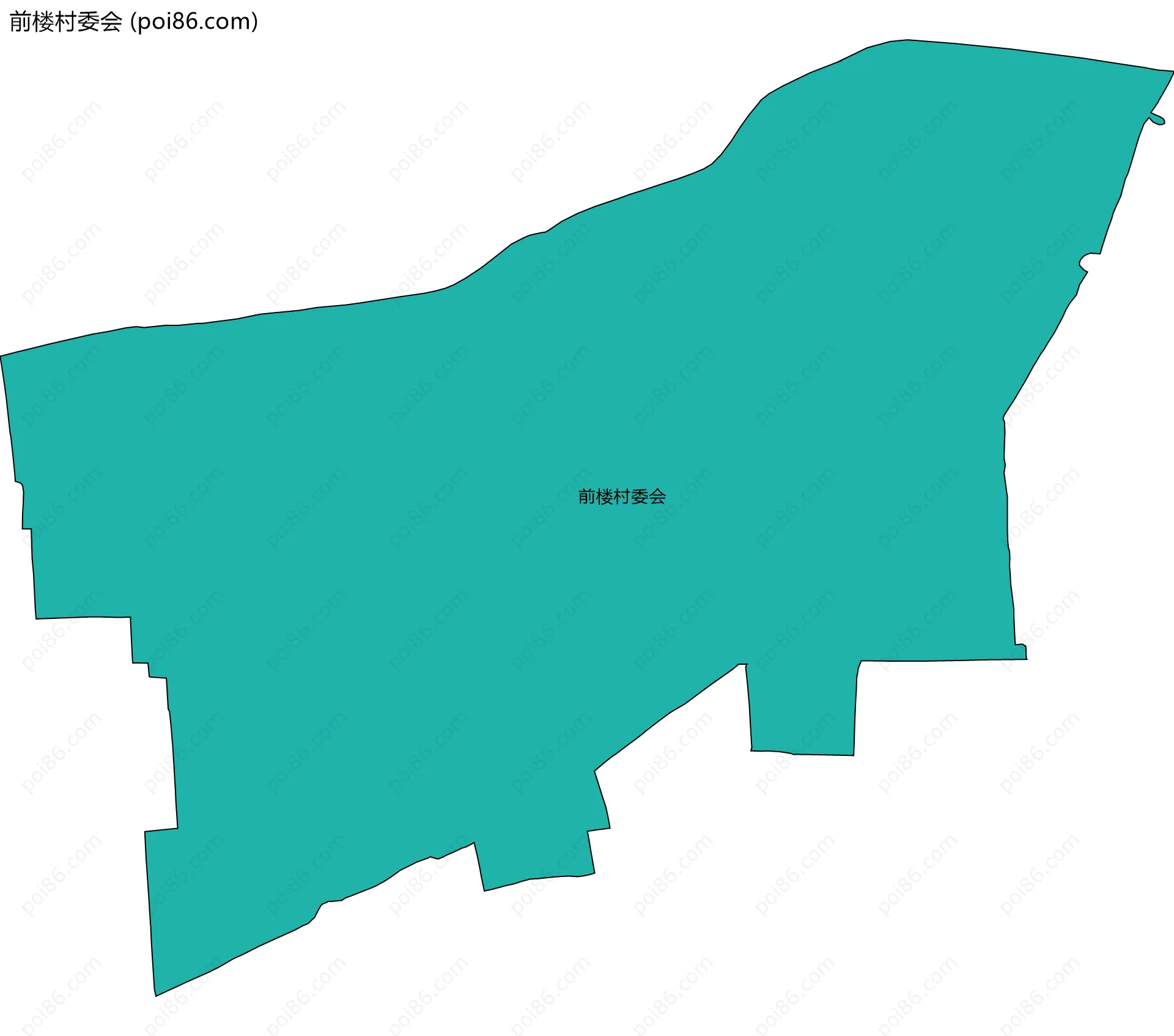 前楼村委会边界地图