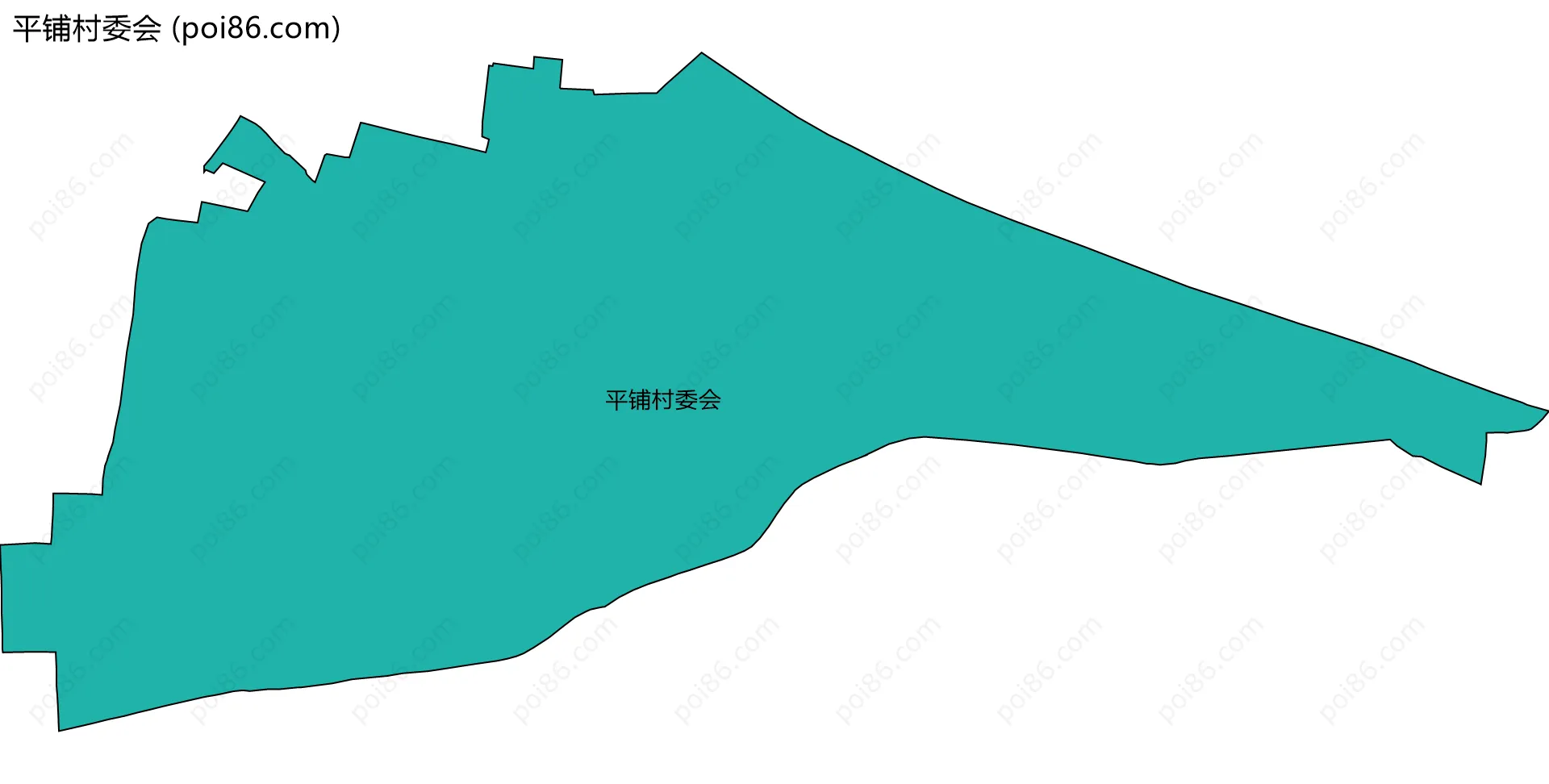 平铺村委会边界地图