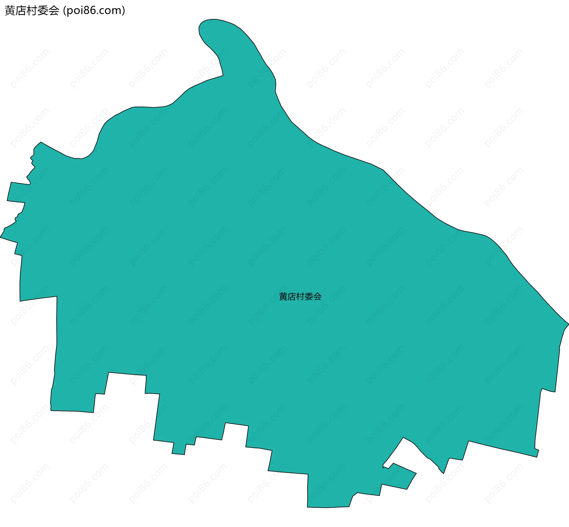 黄店村委会边界地图