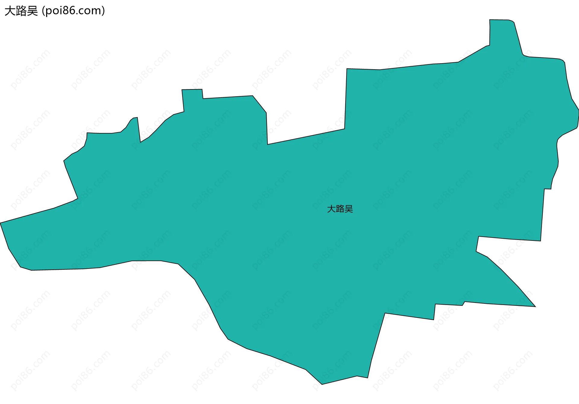大路吴边界地图
