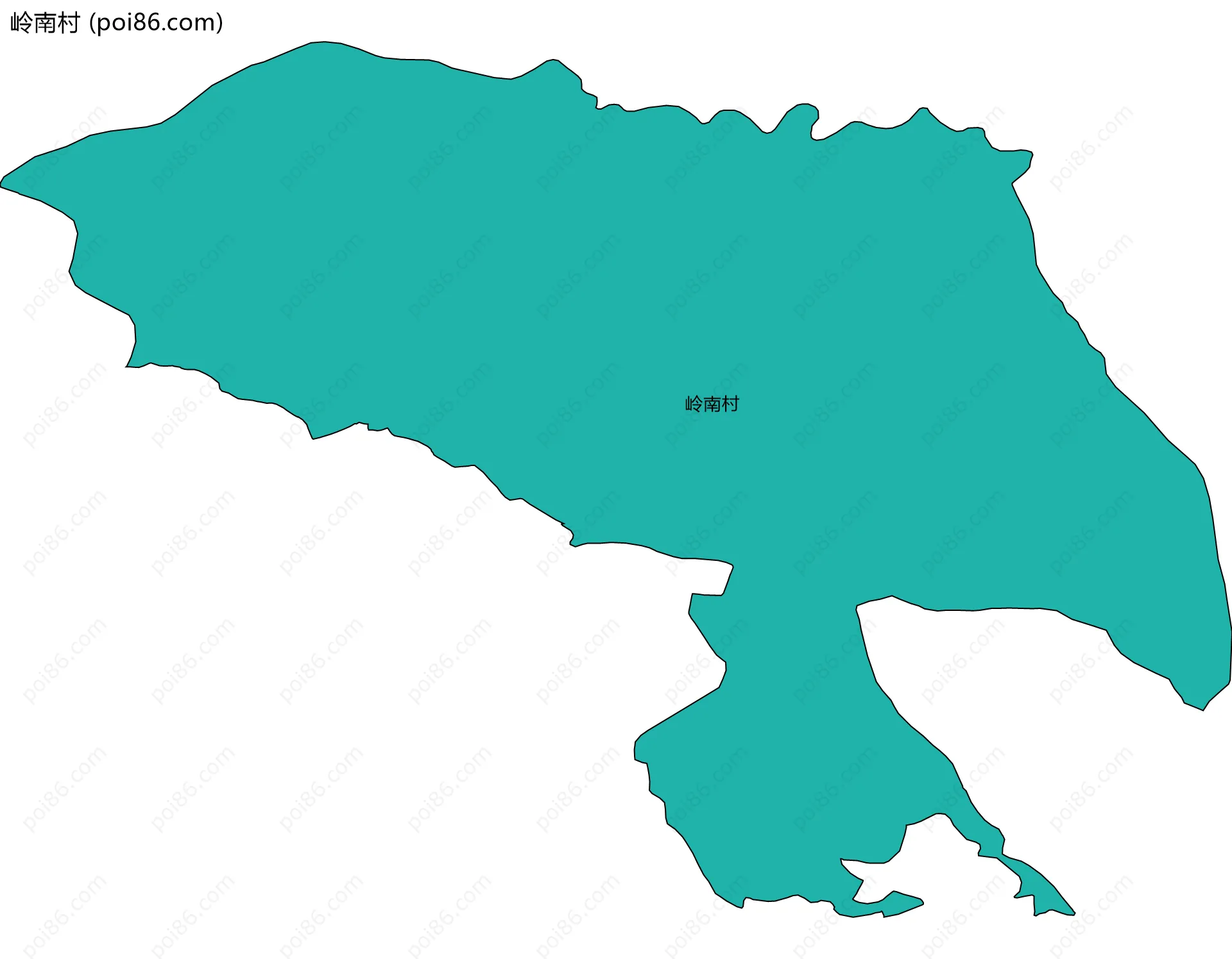 岭南村边界地图