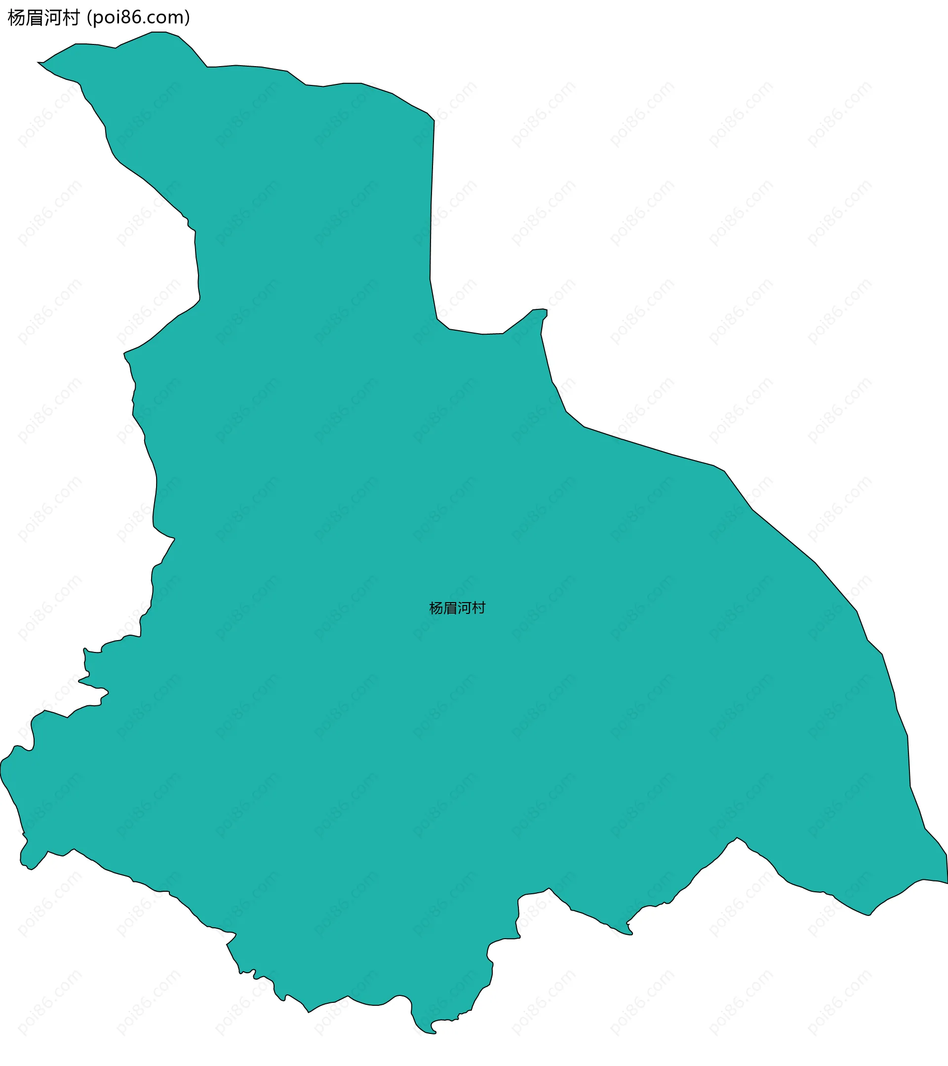 杨眉河村边界地图