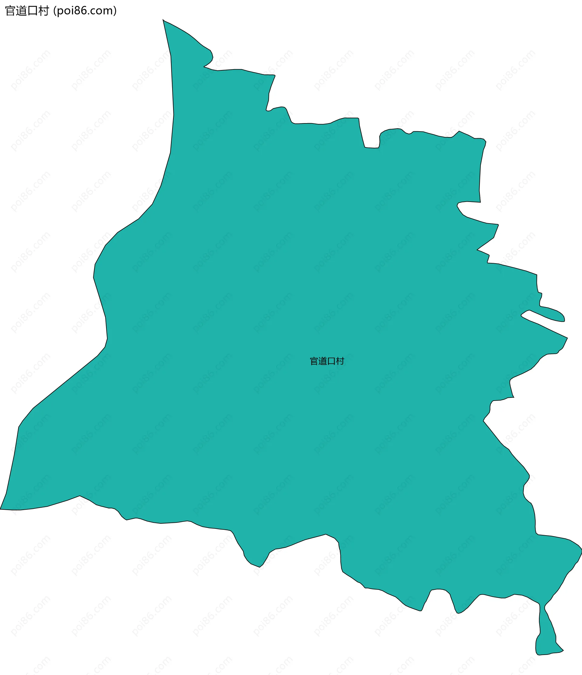 官道口村边界地图