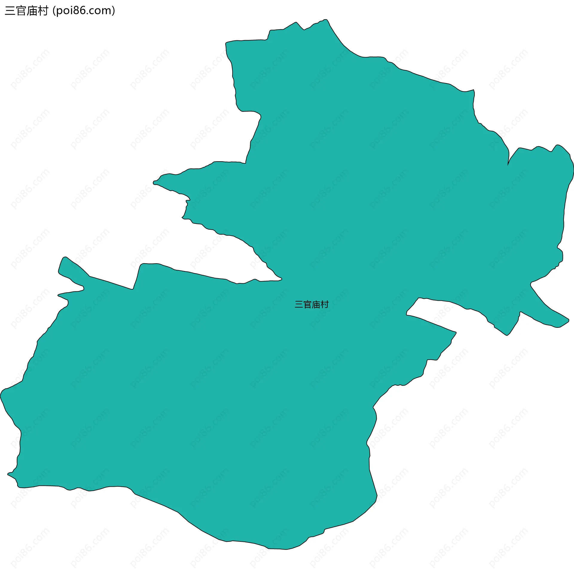 三官庙村边界地图