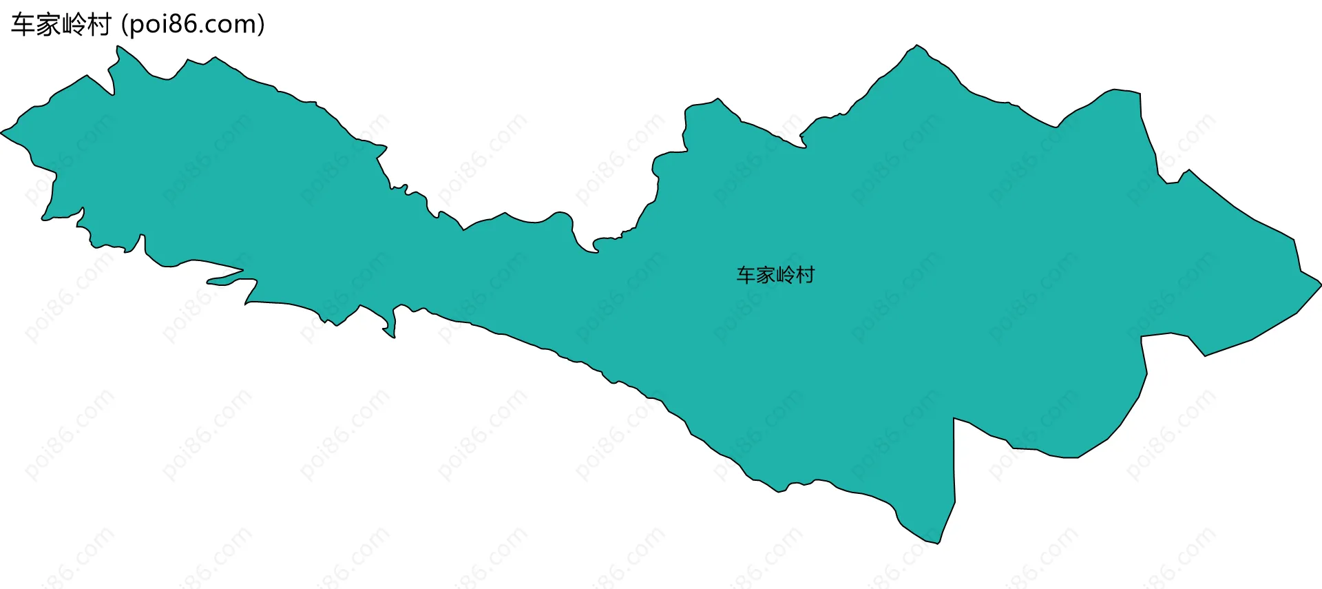 车家岭村边界地图