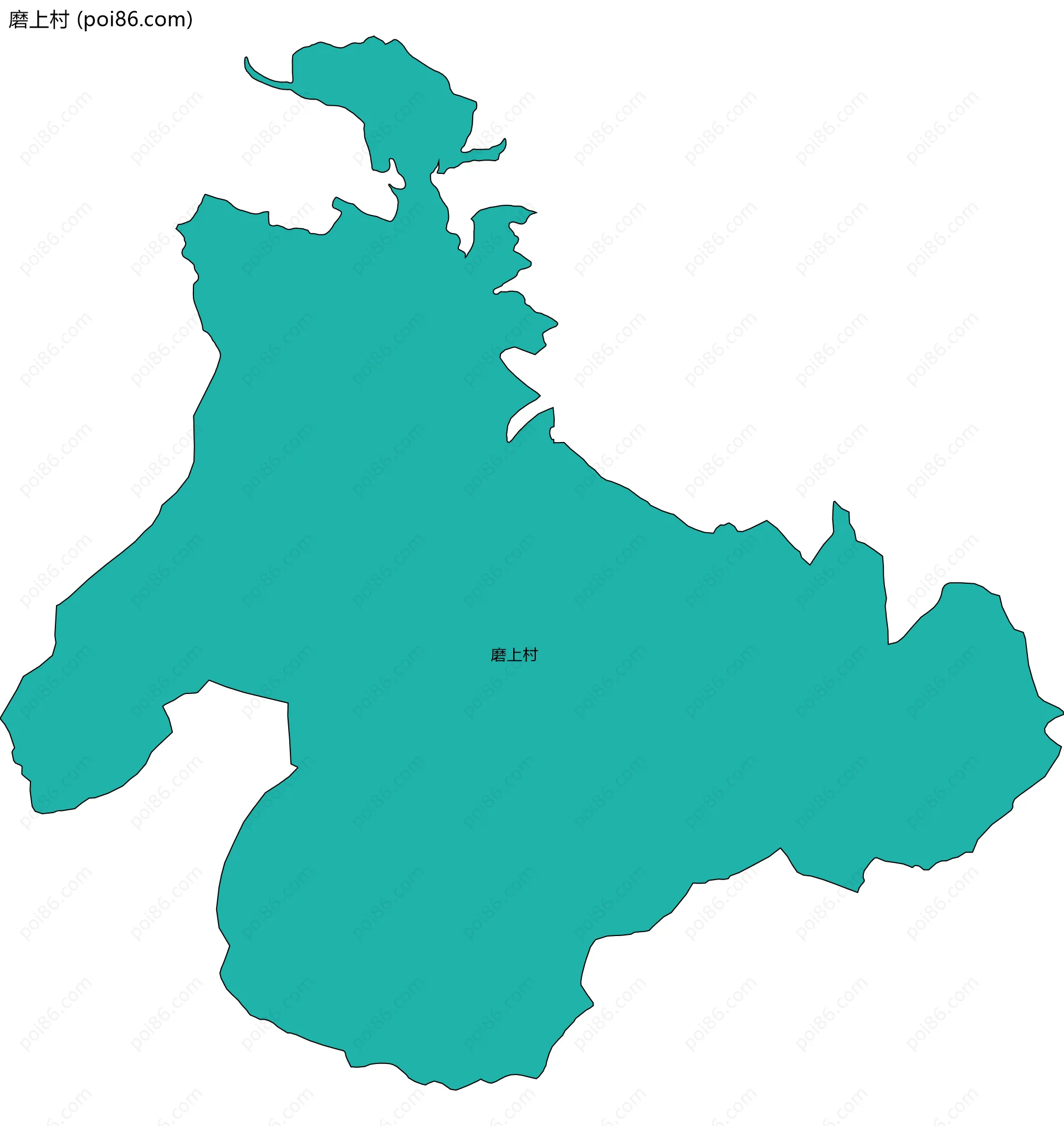 磨上村边界地图