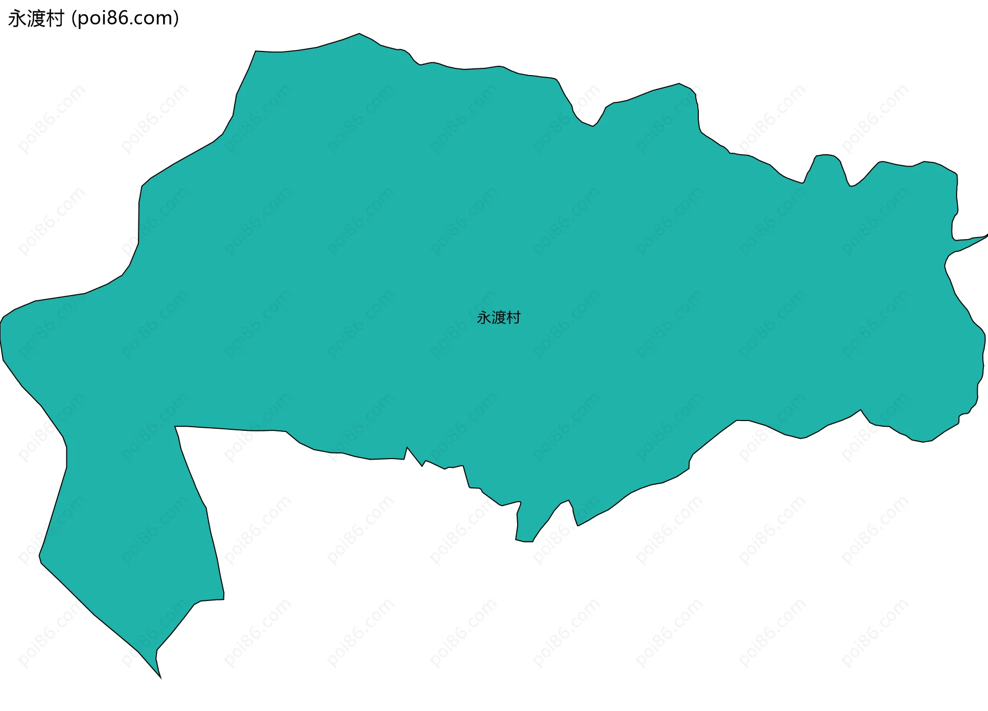 永渡村边界地图