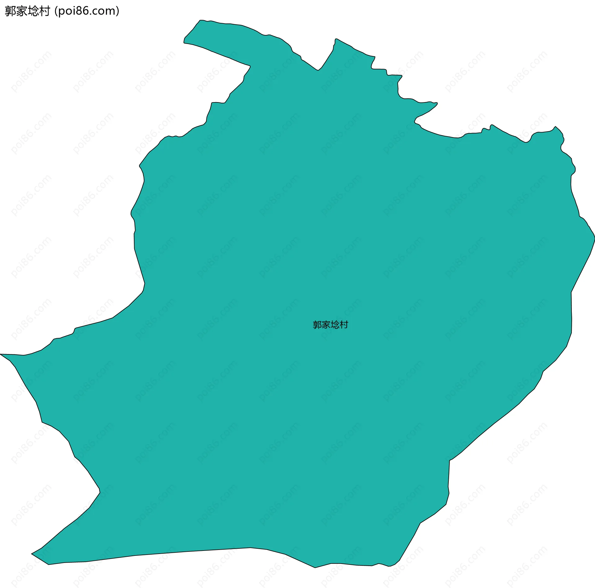 郭家埝村边界地图
