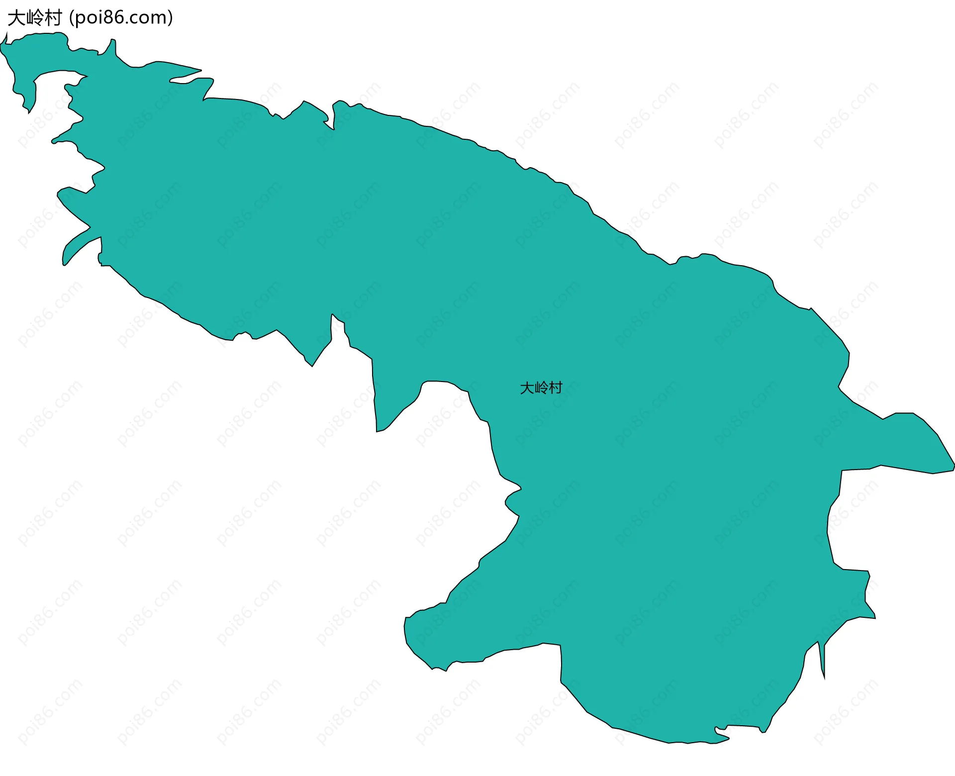 大岭村边界地图