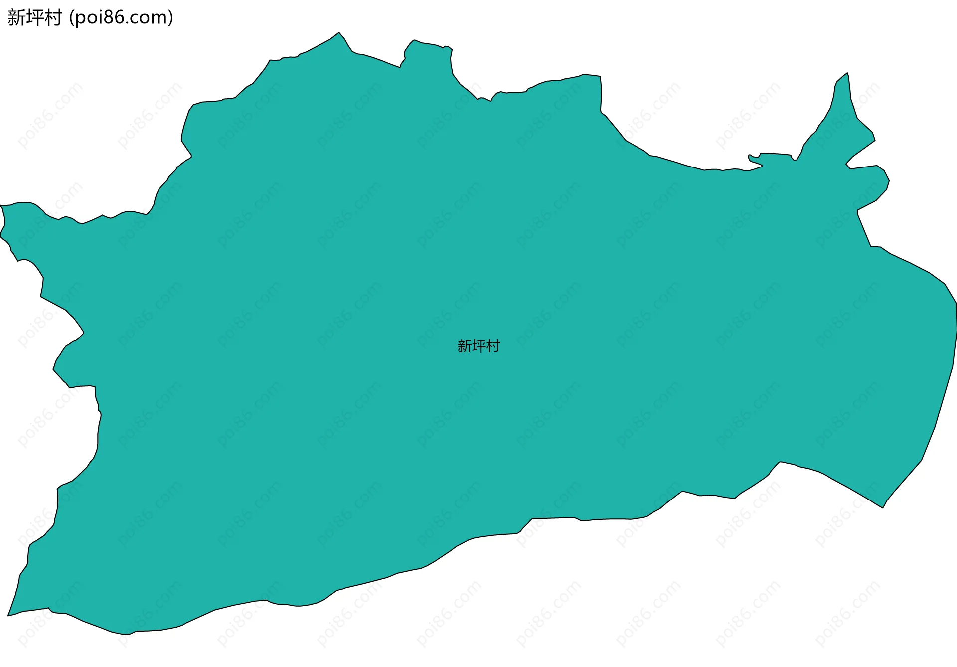 新坪村边界地图