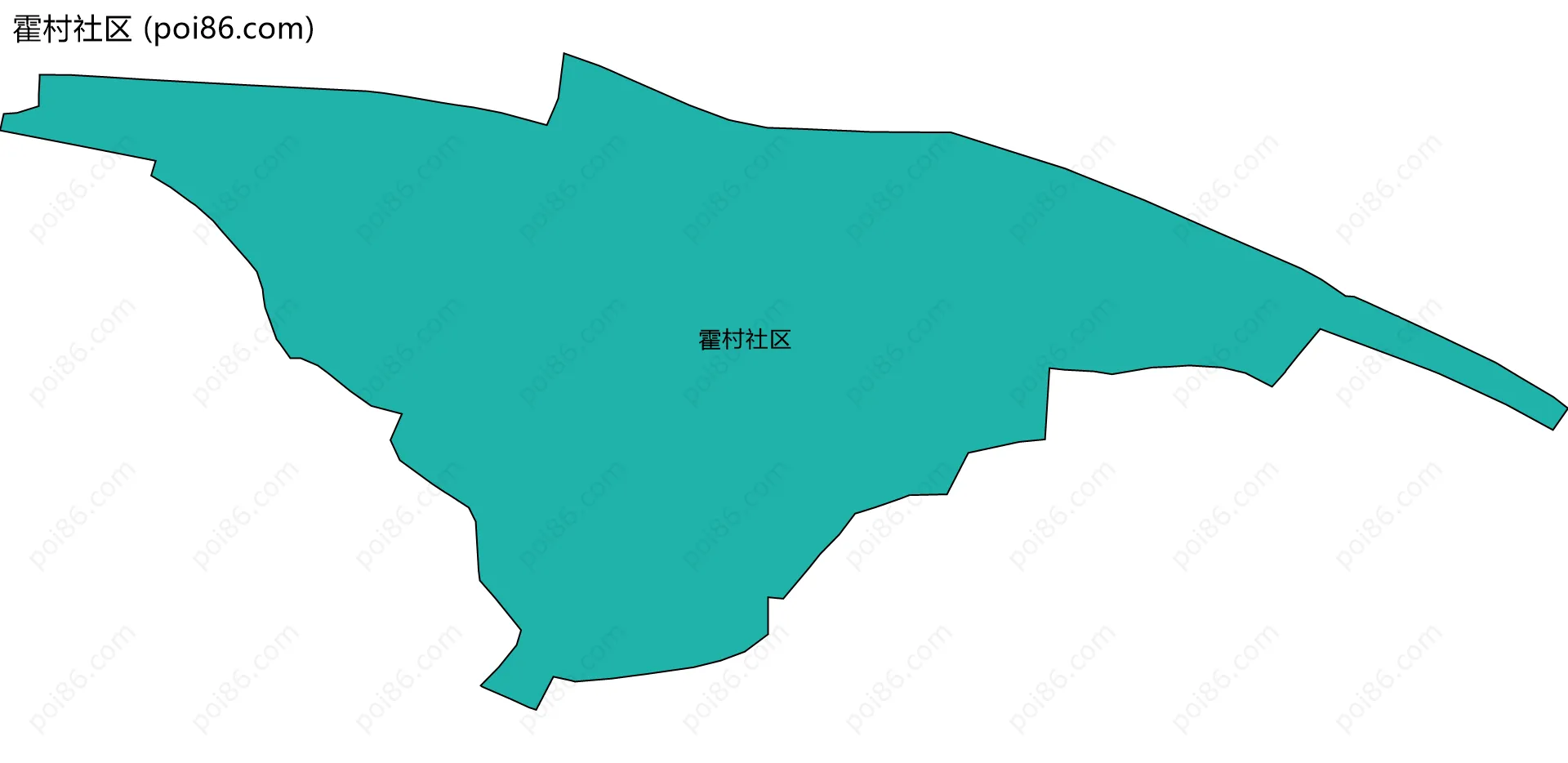 霍村社区边界地图