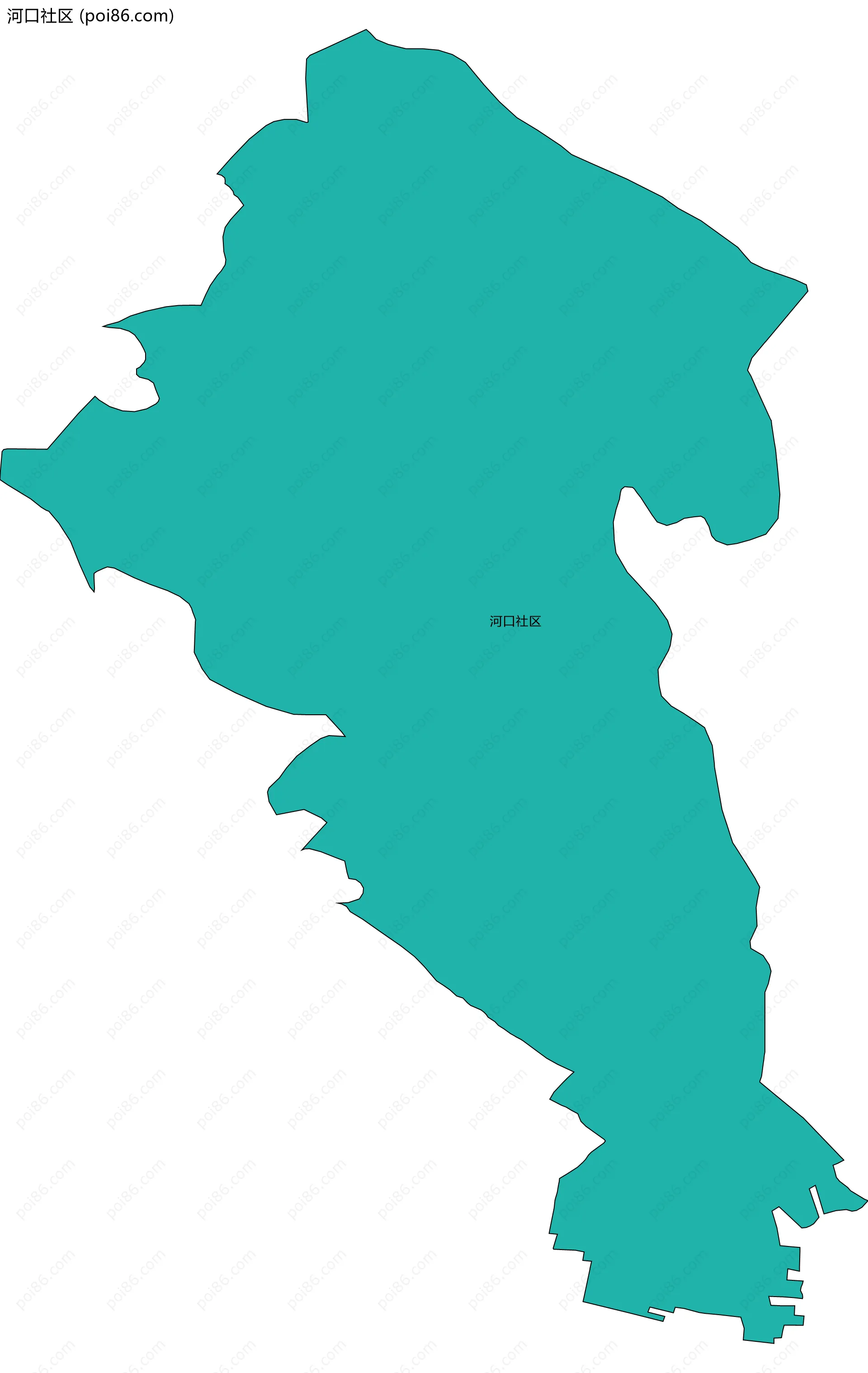河口社区边界地图