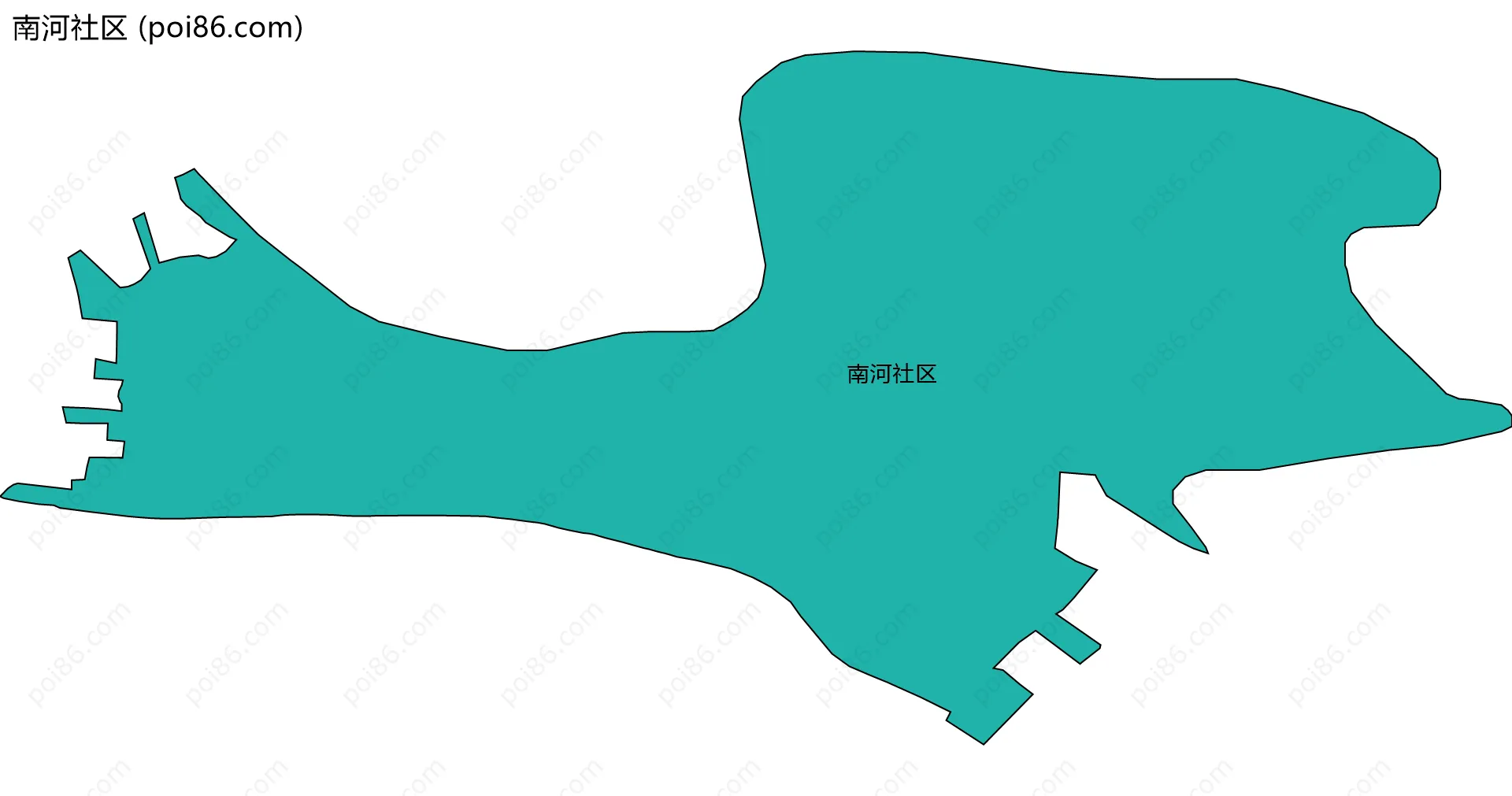 南河社区边界地图