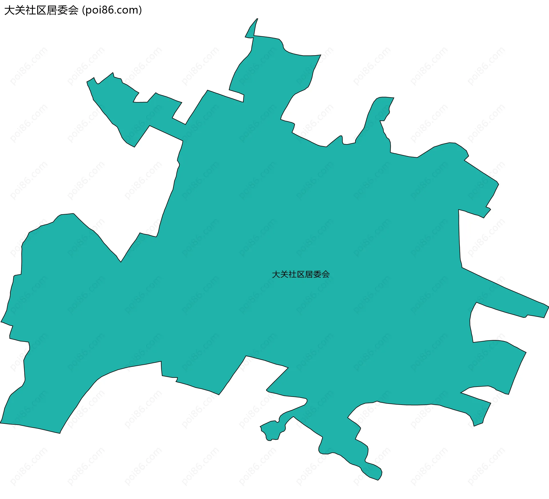 大关社区居委会边界地图