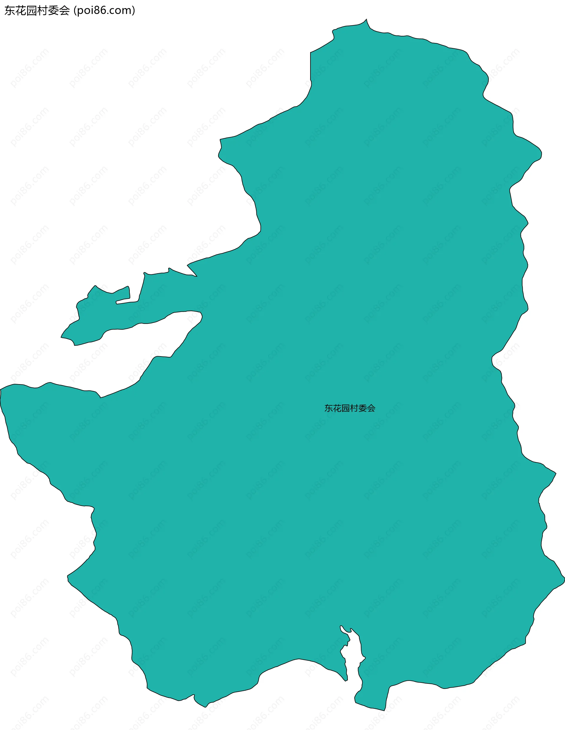 东花园村委会边界地图