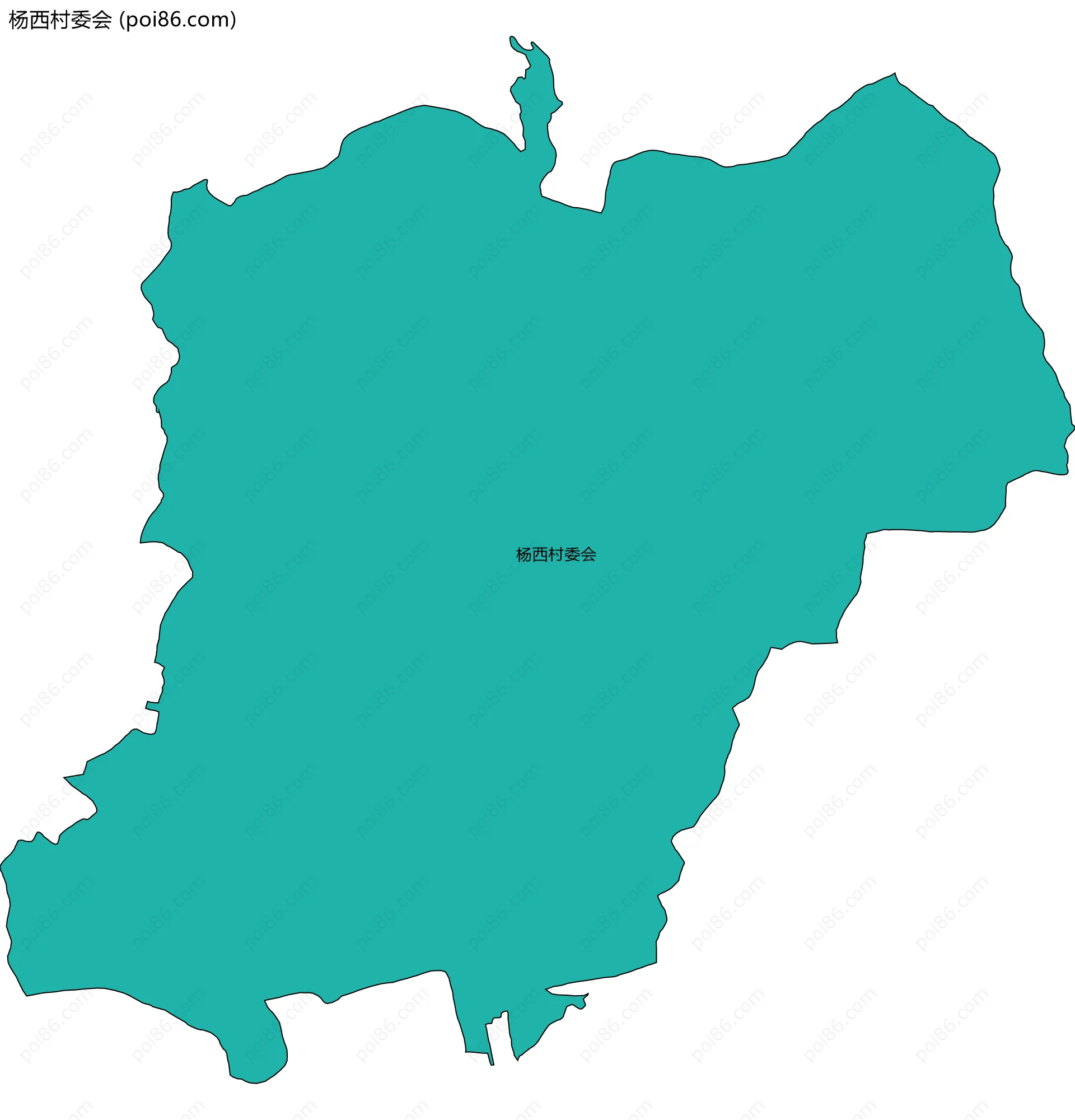 杨西村委会边界地图