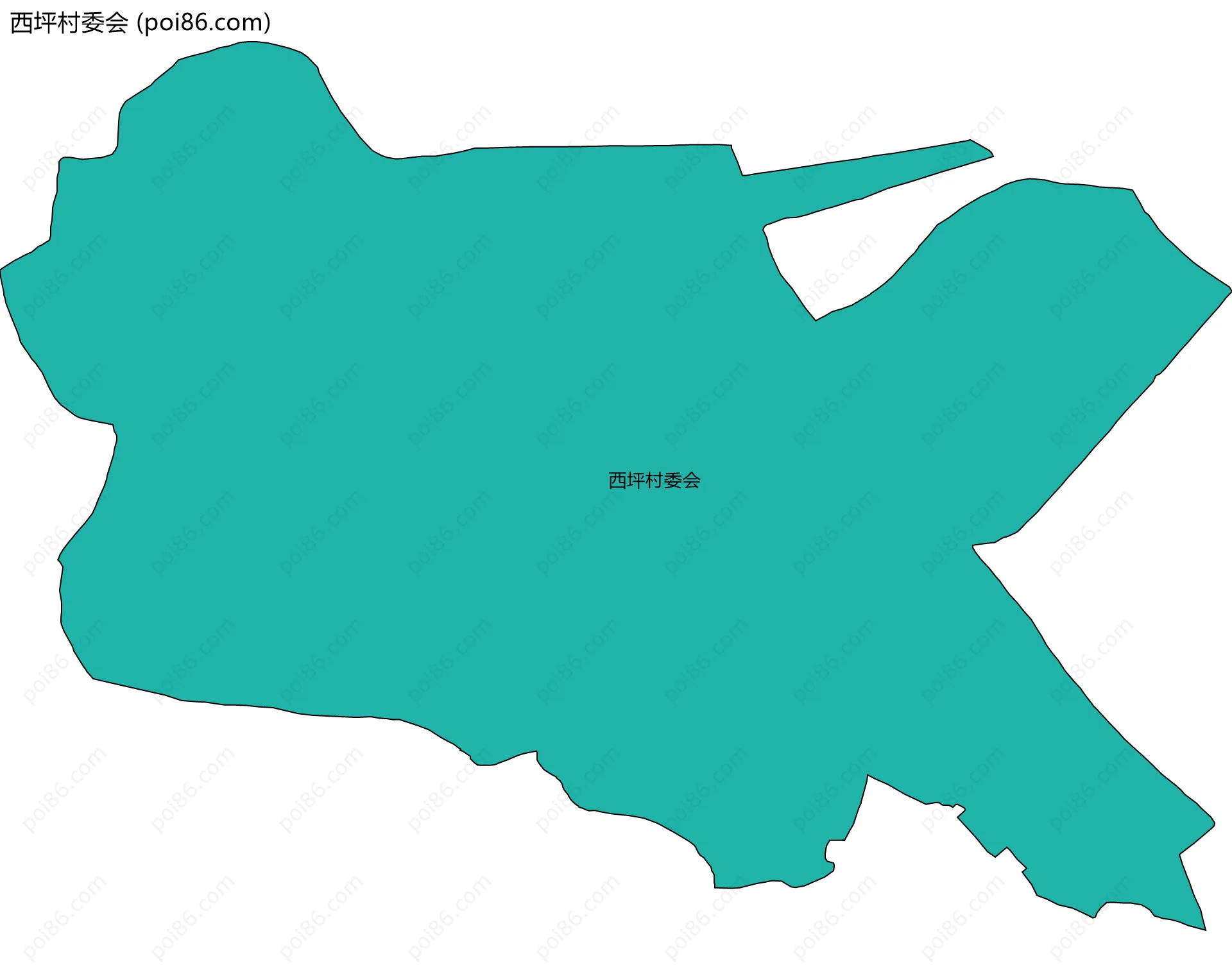 西坪村委会边界地图