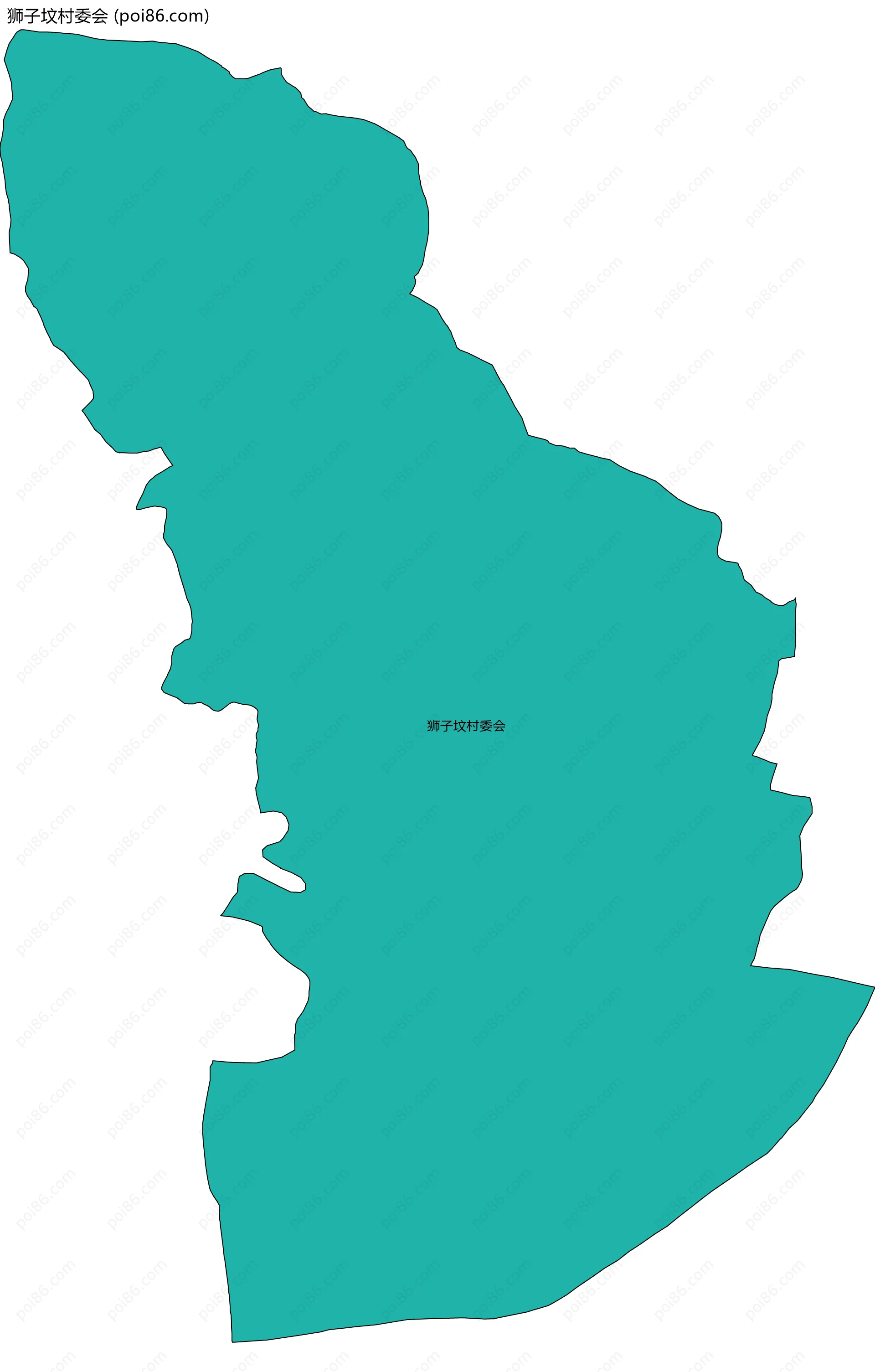 狮子坟村委会边界地图