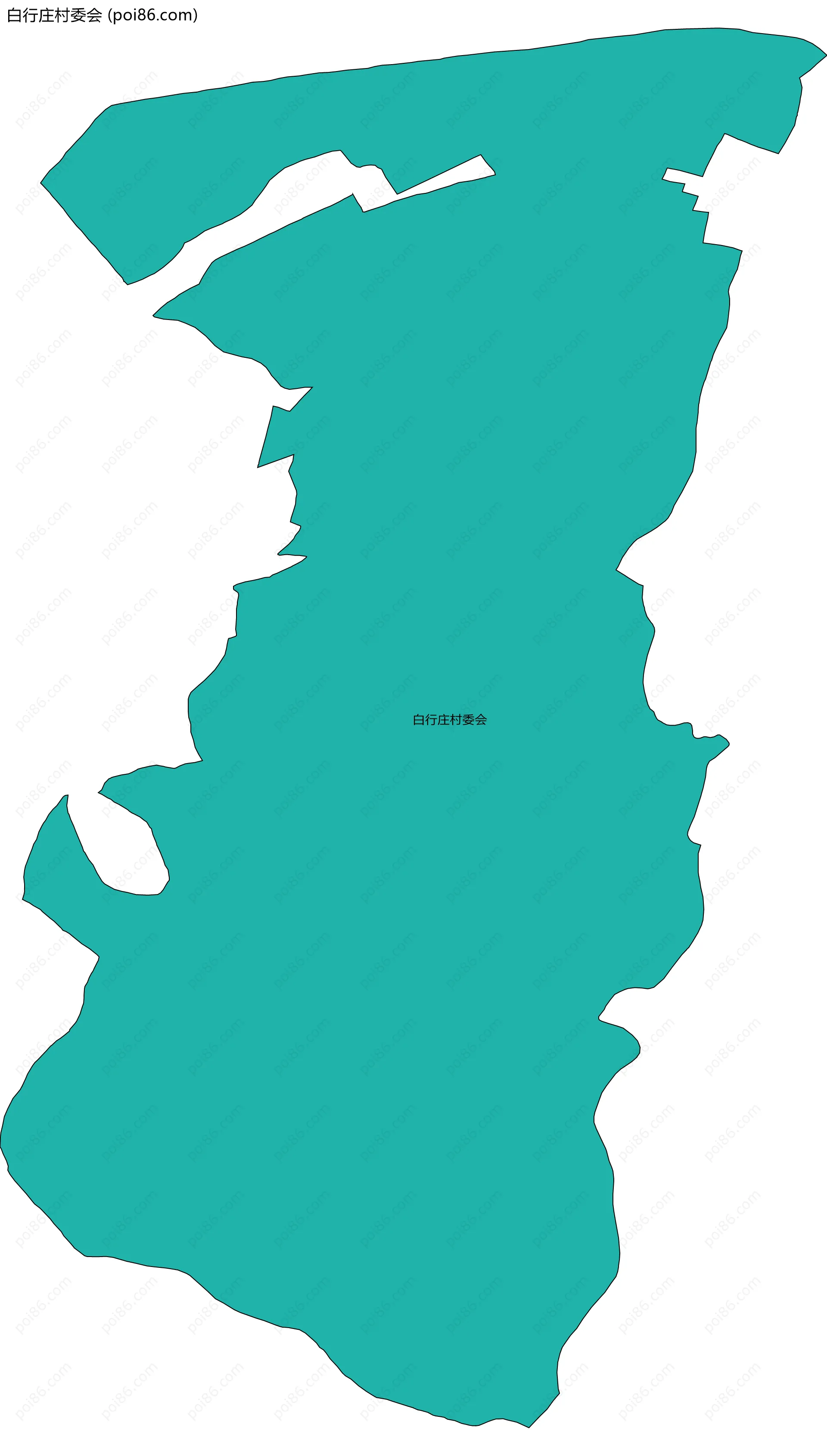 白行庄村委会边界地图