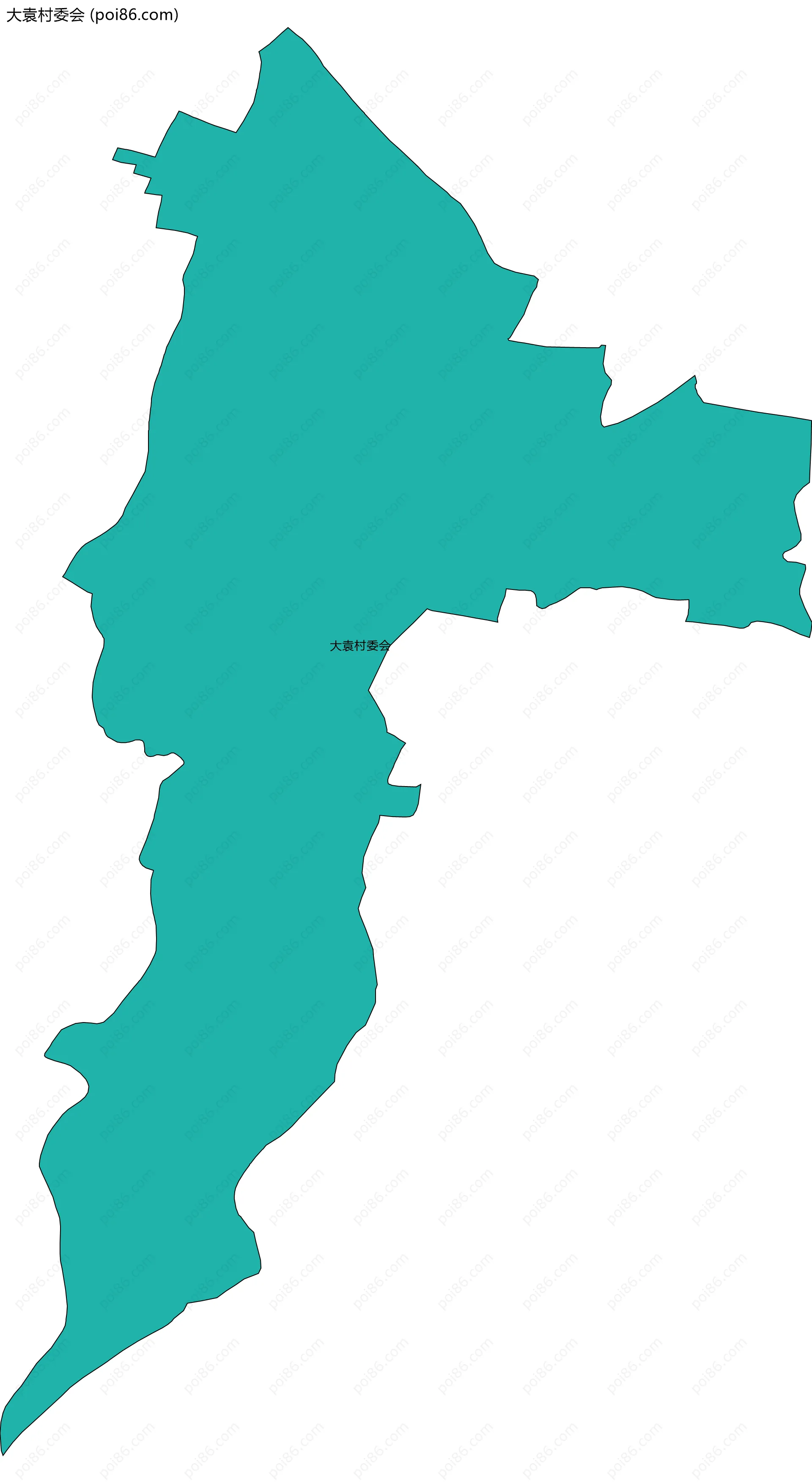 大袁村委会边界地图