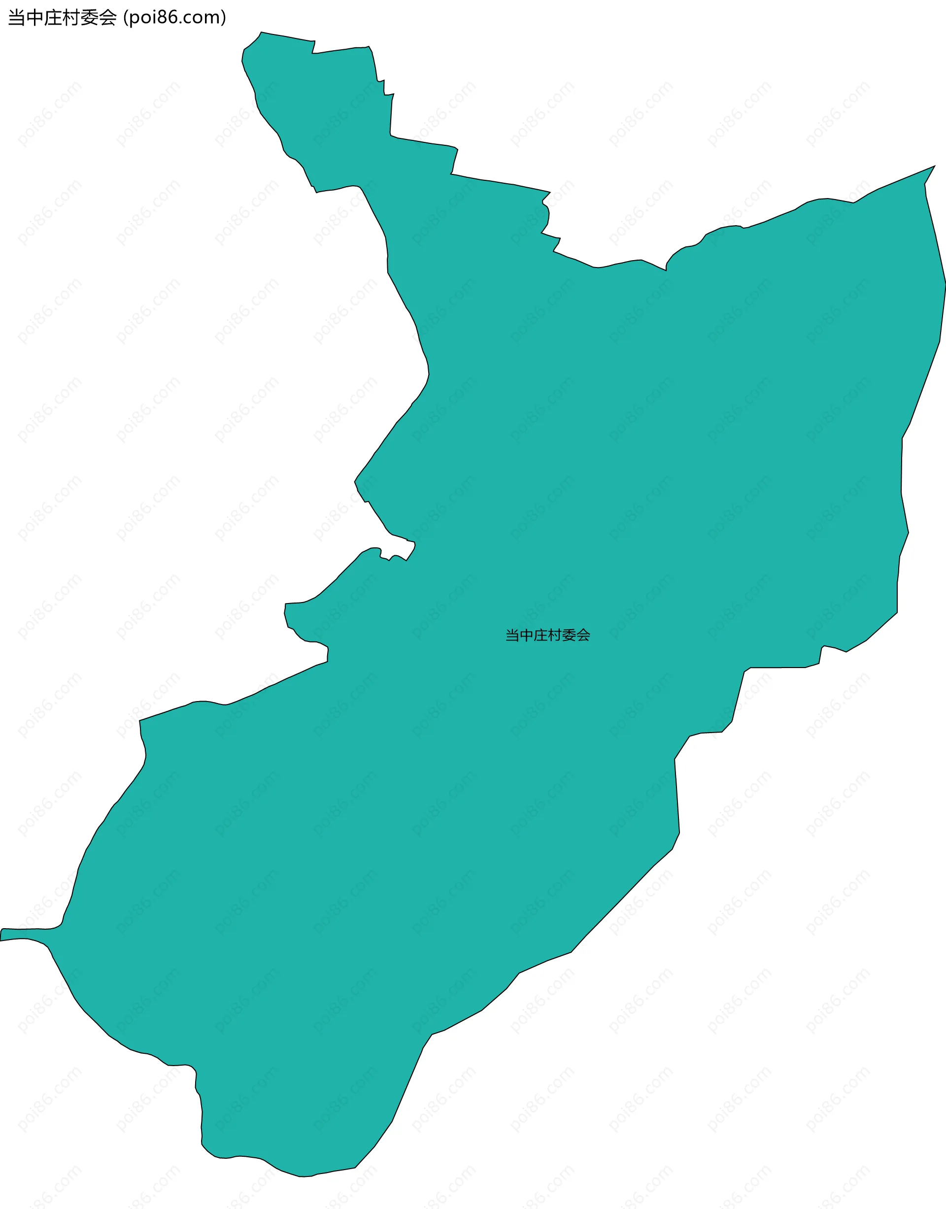 当中庄村委会边界地图