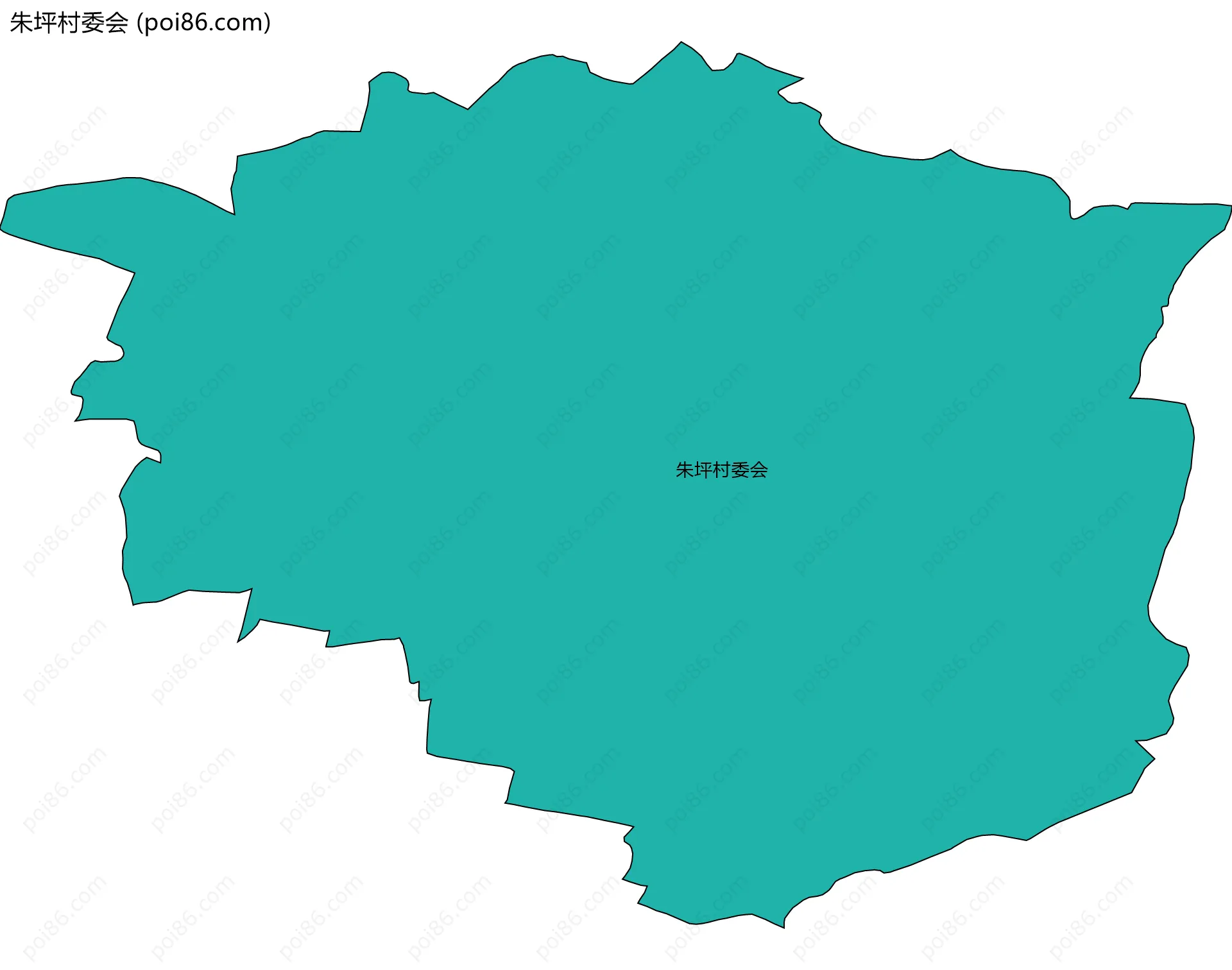 朱坪村委会边界地图