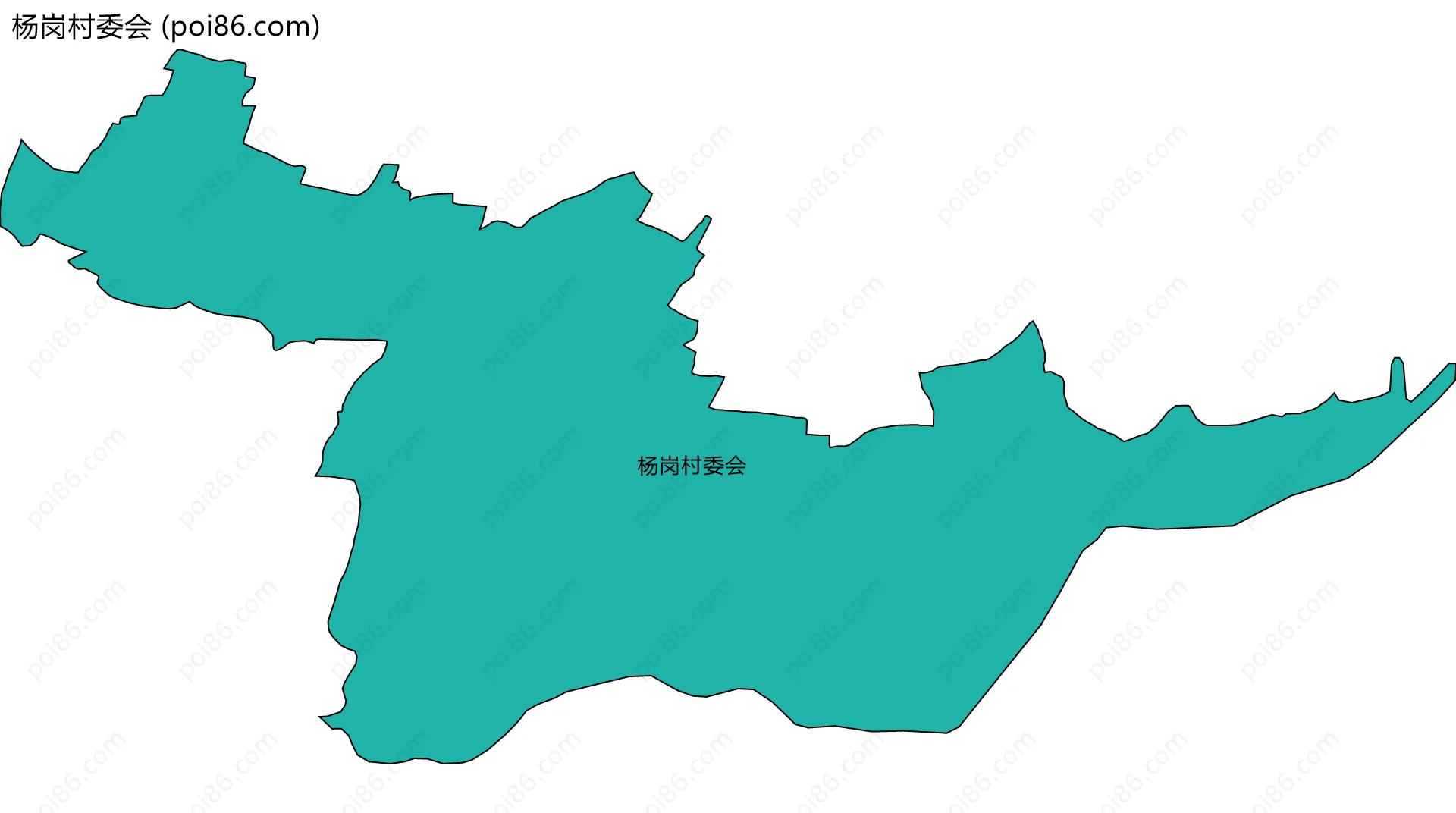 杨岗村委会边界地图